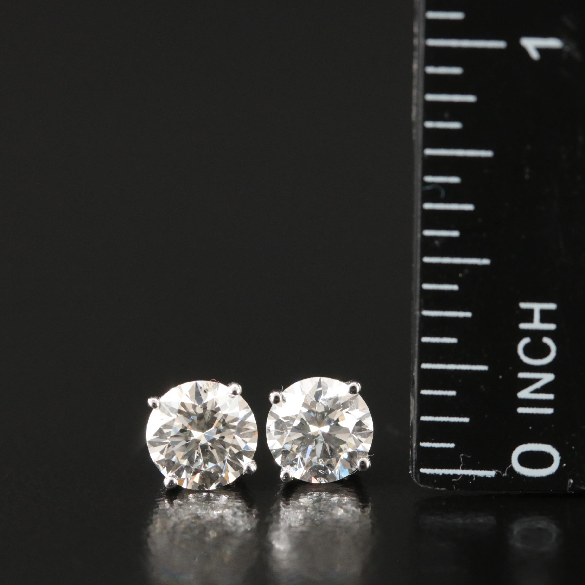 14K 2.00 CTW Lab Grown Diamond Stud Earrings