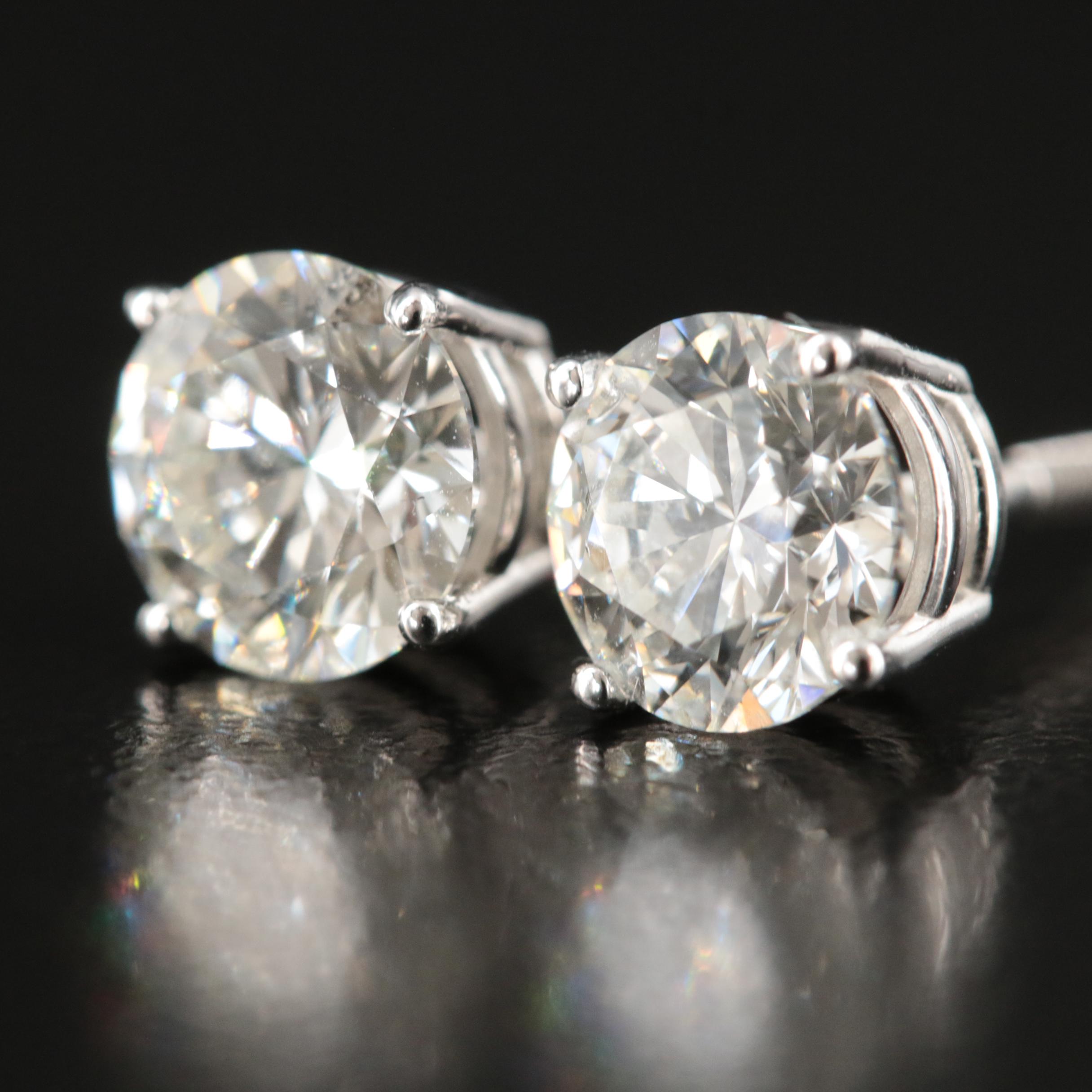 14K 2.00 CTW Lab Grown Diamond Stud Earrings