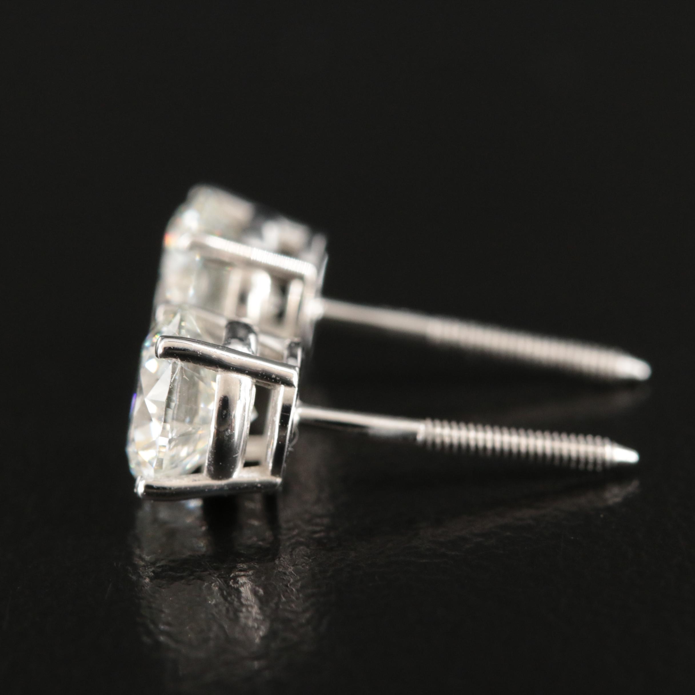 14K 2.00 CTW Lab Grown Diamond Stud Earrings