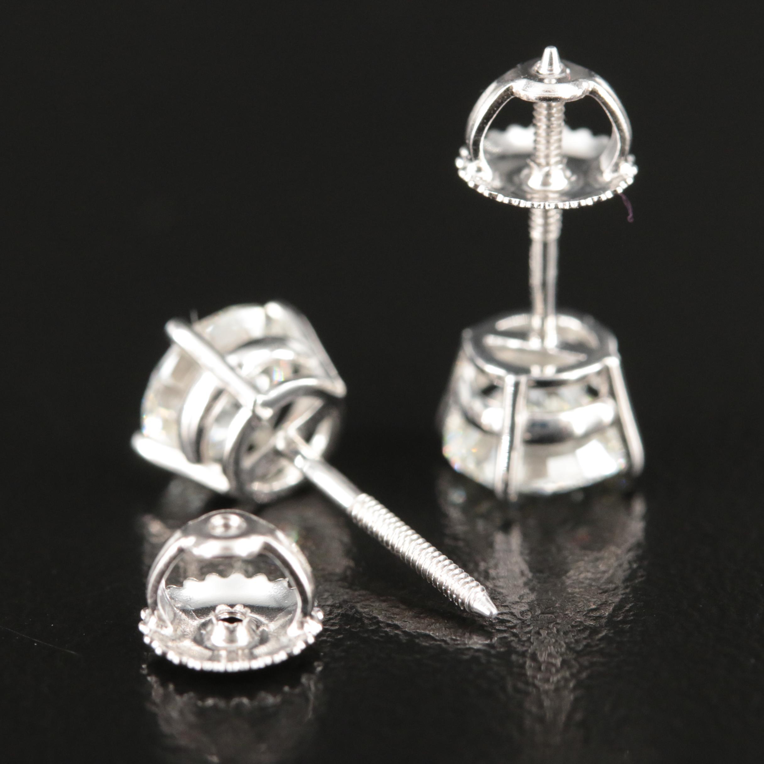 14K 2.00 CTW Lab Grown Diamond Stud Earrings
