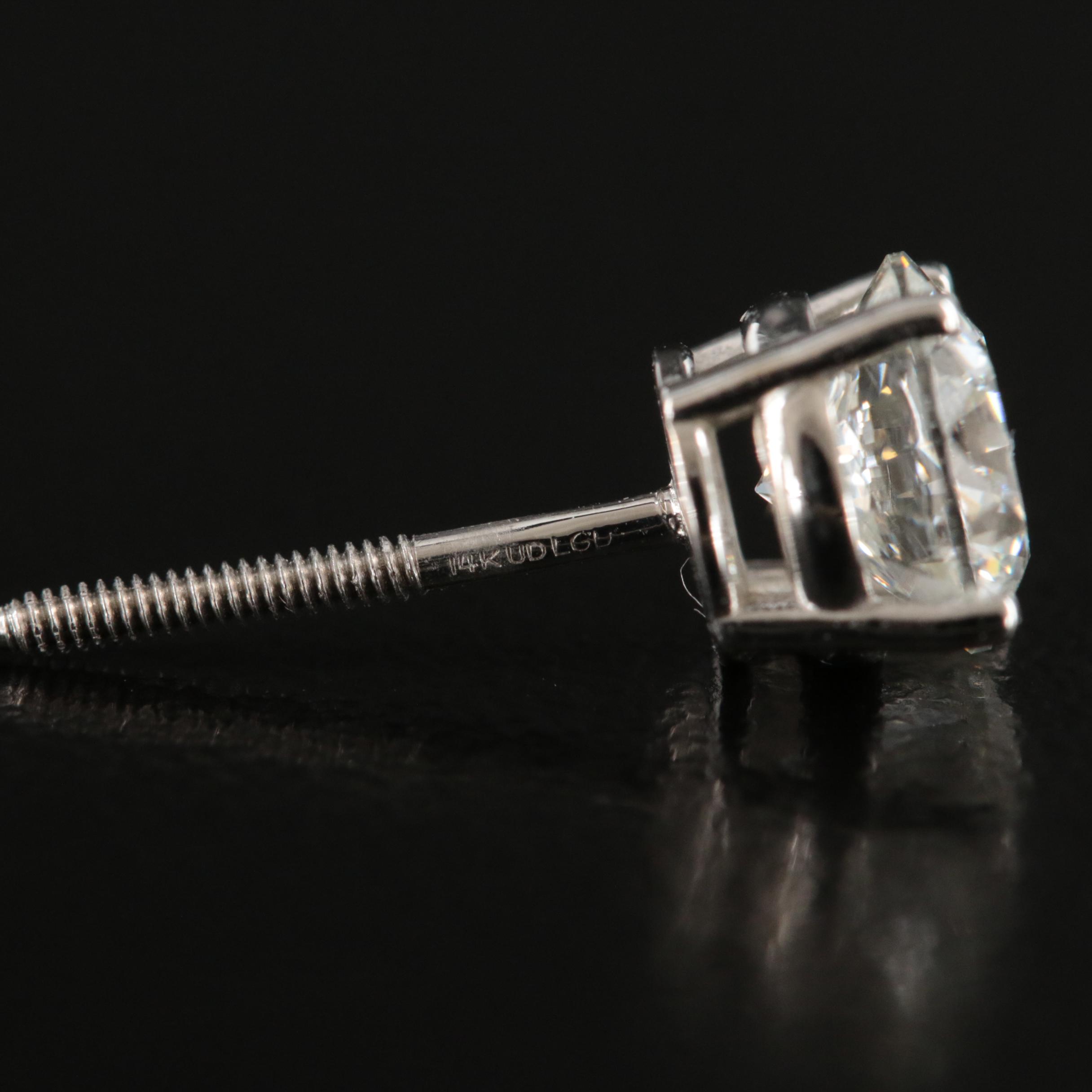 14K 2.00 CTW Lab Grown Diamond Stud Earrings