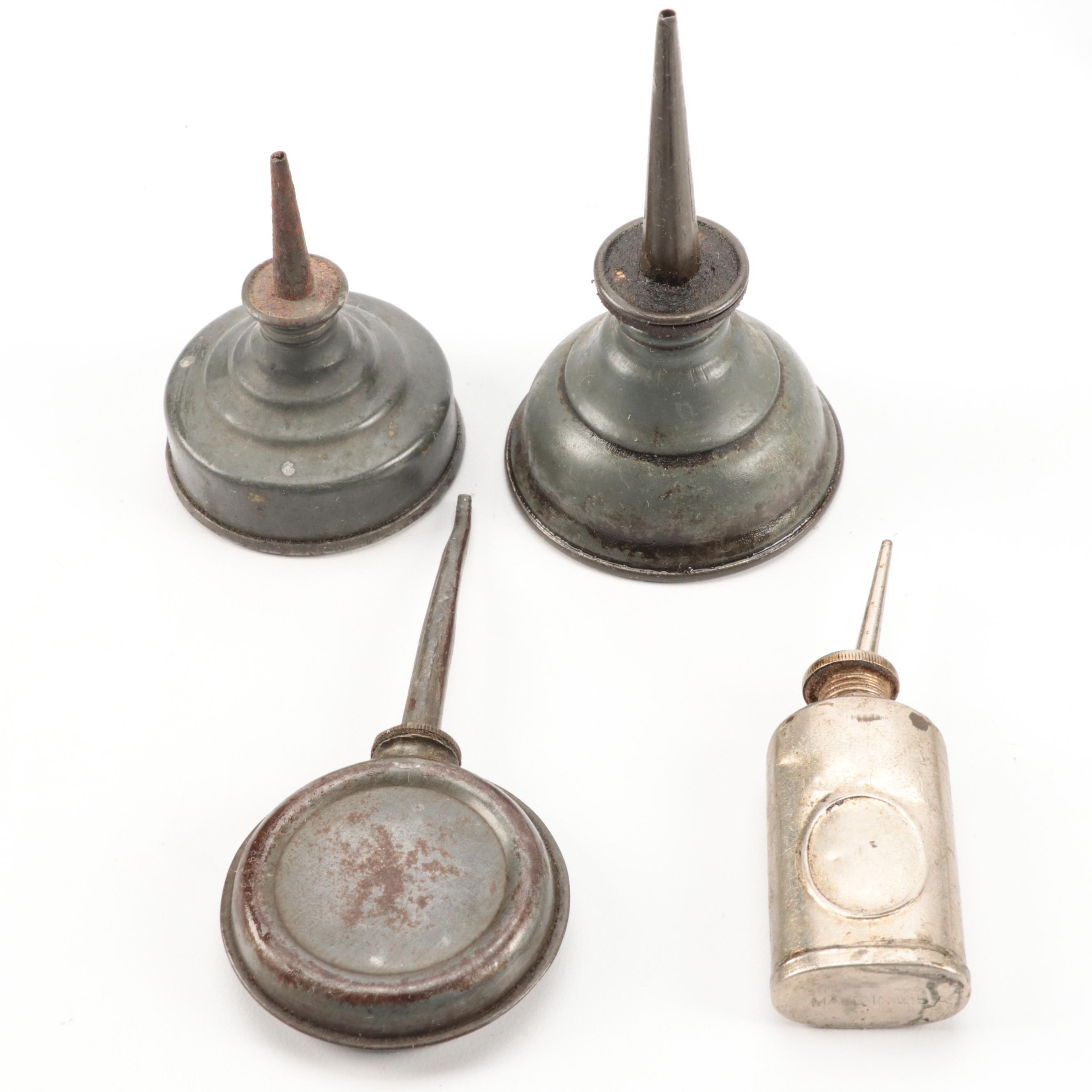 Metal Oil Cans, Early to Mid-20th Century