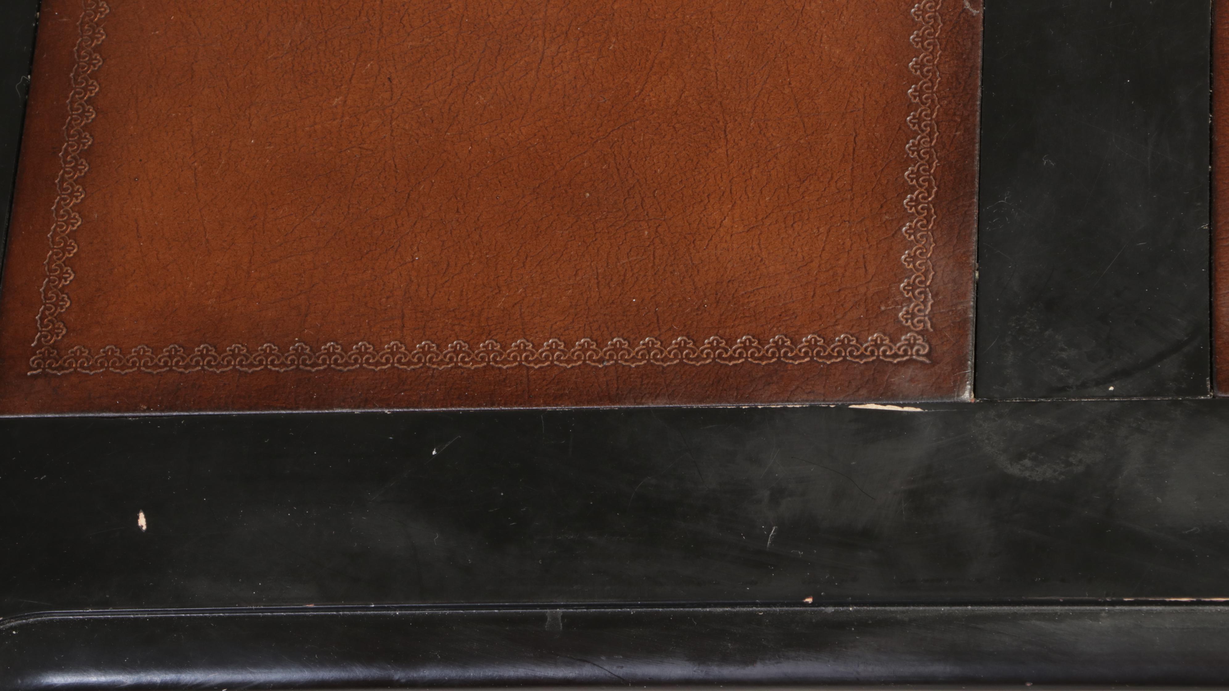 Hooker Furniture Leather-Top Wooden Desk with Keyboard Drawer