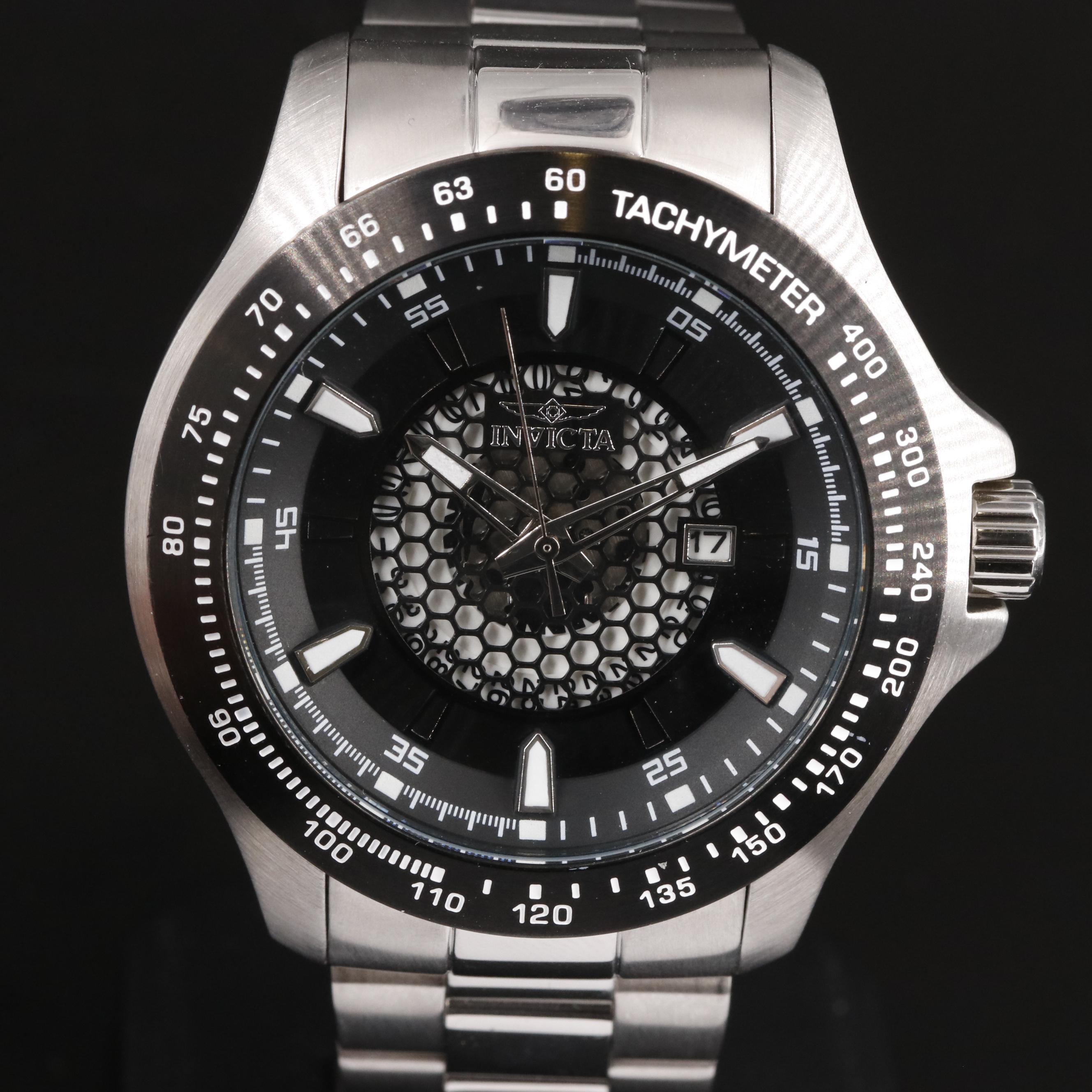 Invicta Speedway Stainless Steel Date Watch