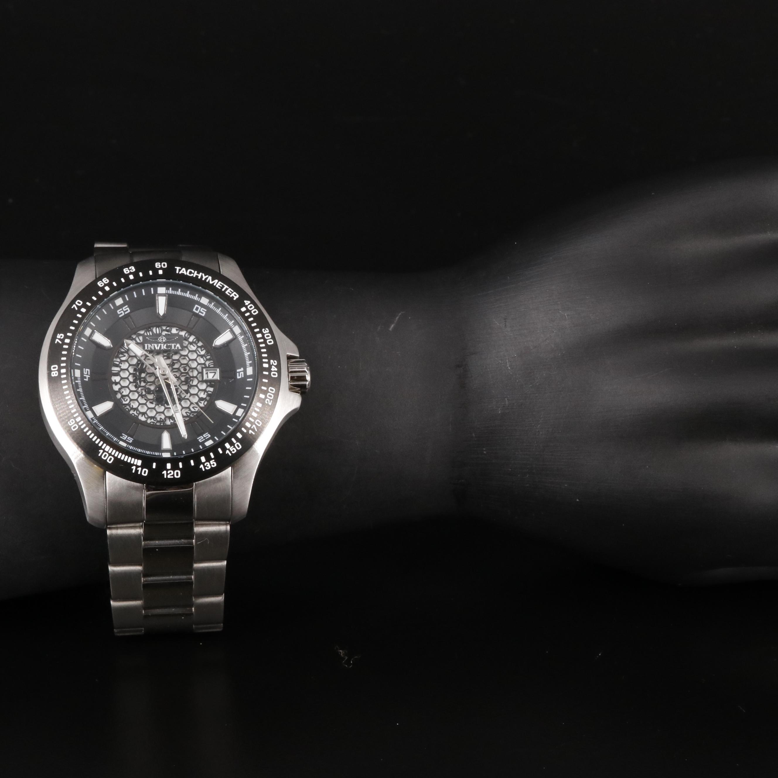 Invicta Speedway Stainless Steel Date Watch