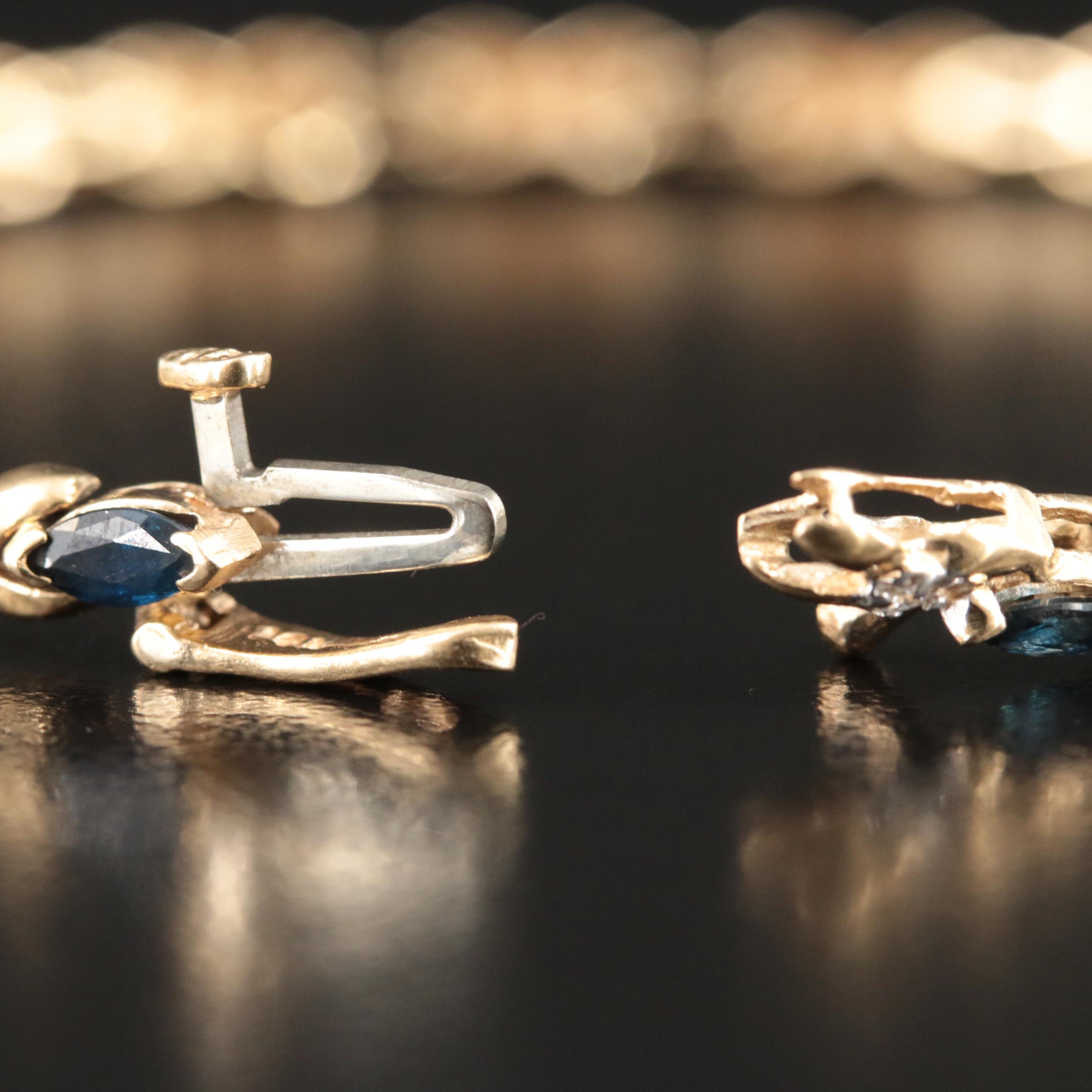 14K Sapphire and Diamond Bracelet