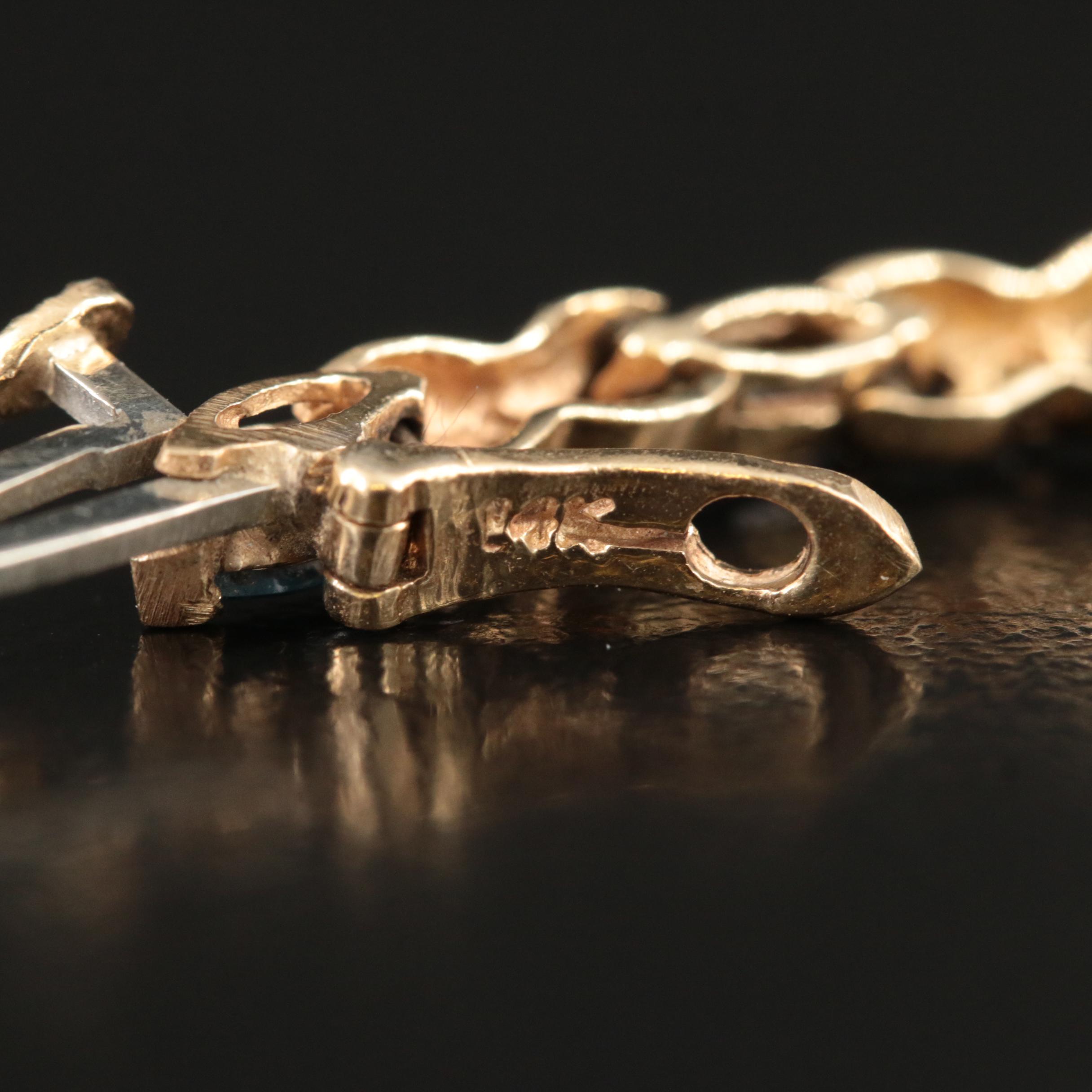 14K Sapphire and Diamond Bracelet