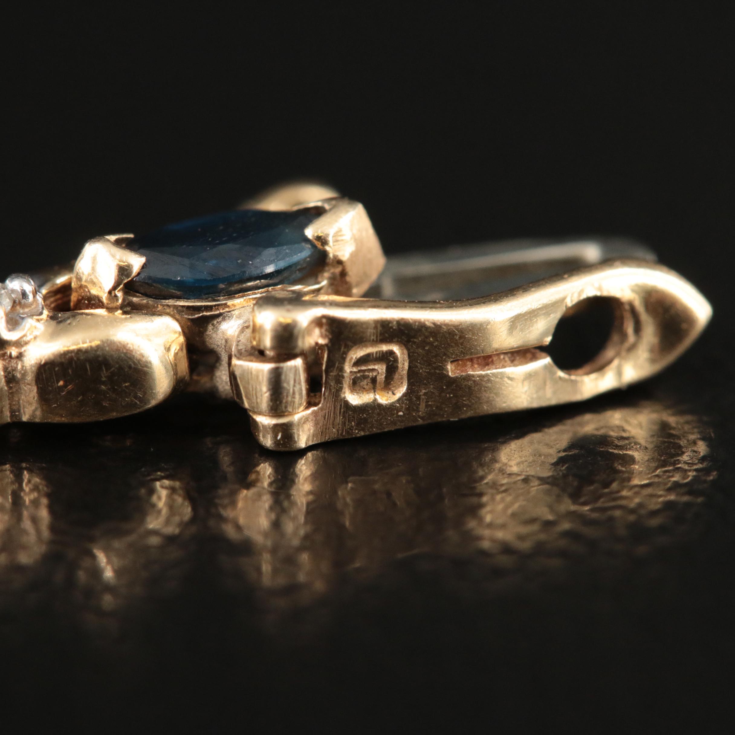 14K Sapphire and Diamond Bracelet