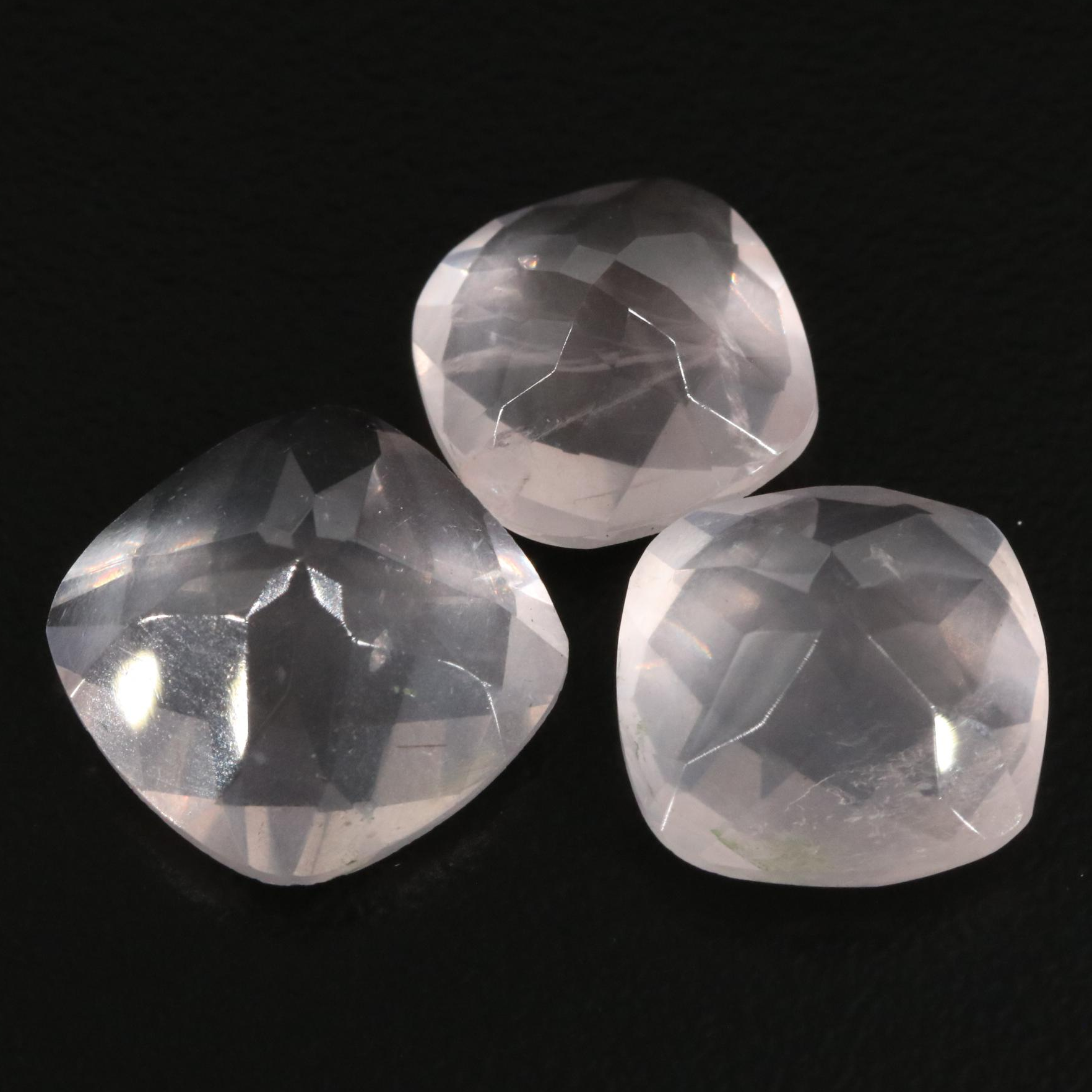 Loose 13.52 CTW Rose Quartz Lot