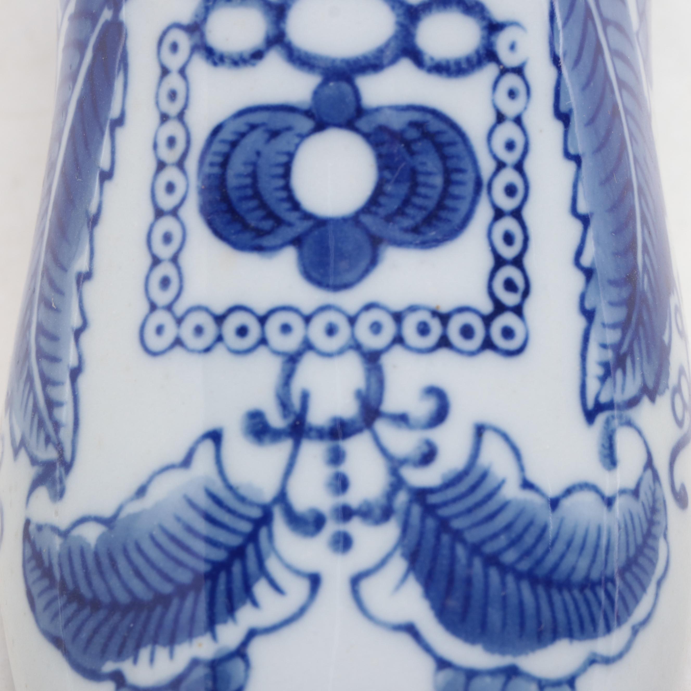 Austin Porcelain Dog Figurines with Blue and White Ceramics