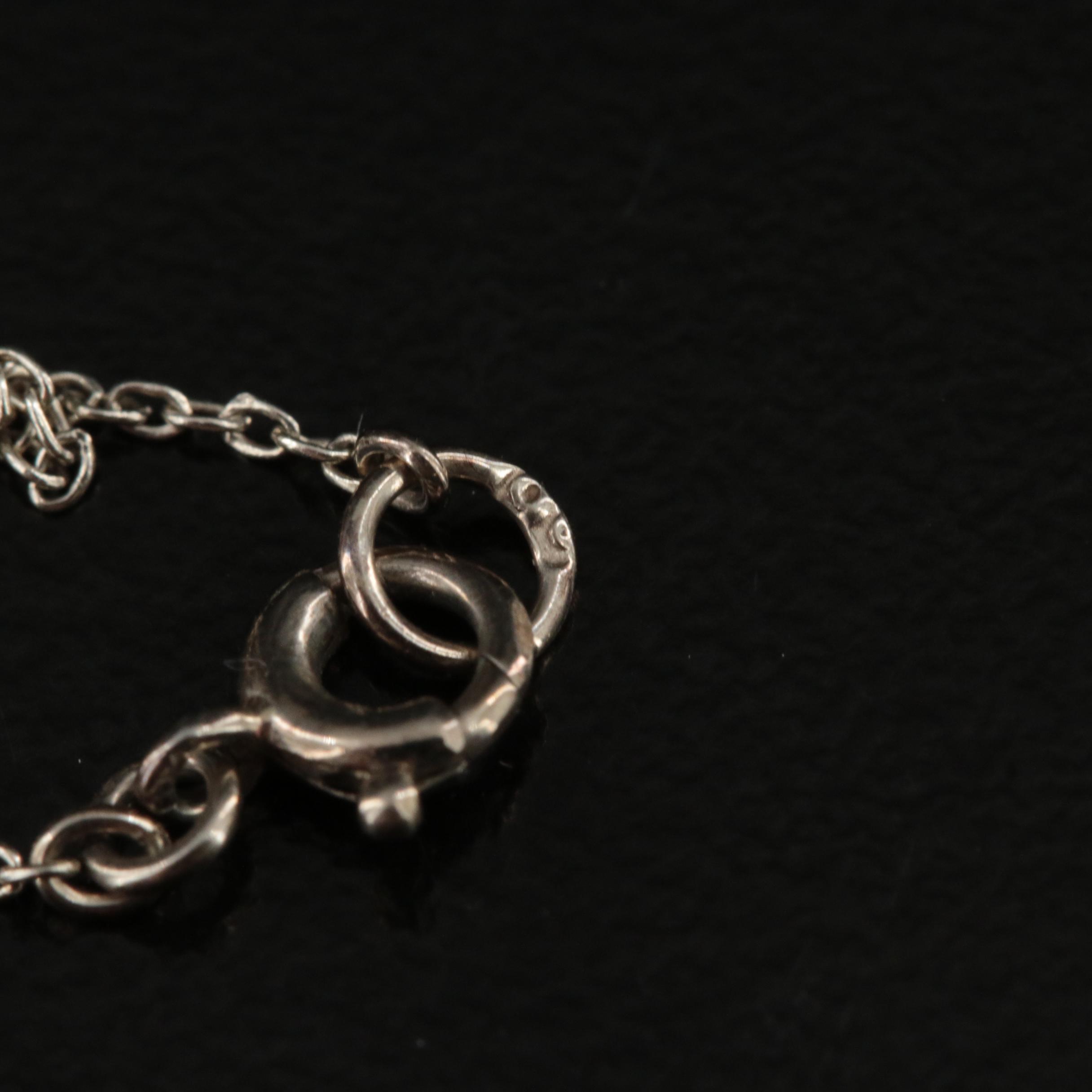 Early 1900s 10K Diamond and Pearl Lavalier Necklace with Sterling Accent