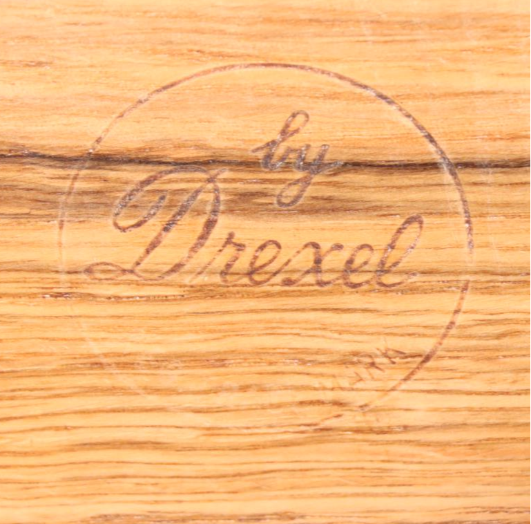 Drexel "Meridian" Mid Century Modern Butternut and Pecan China Cabinet