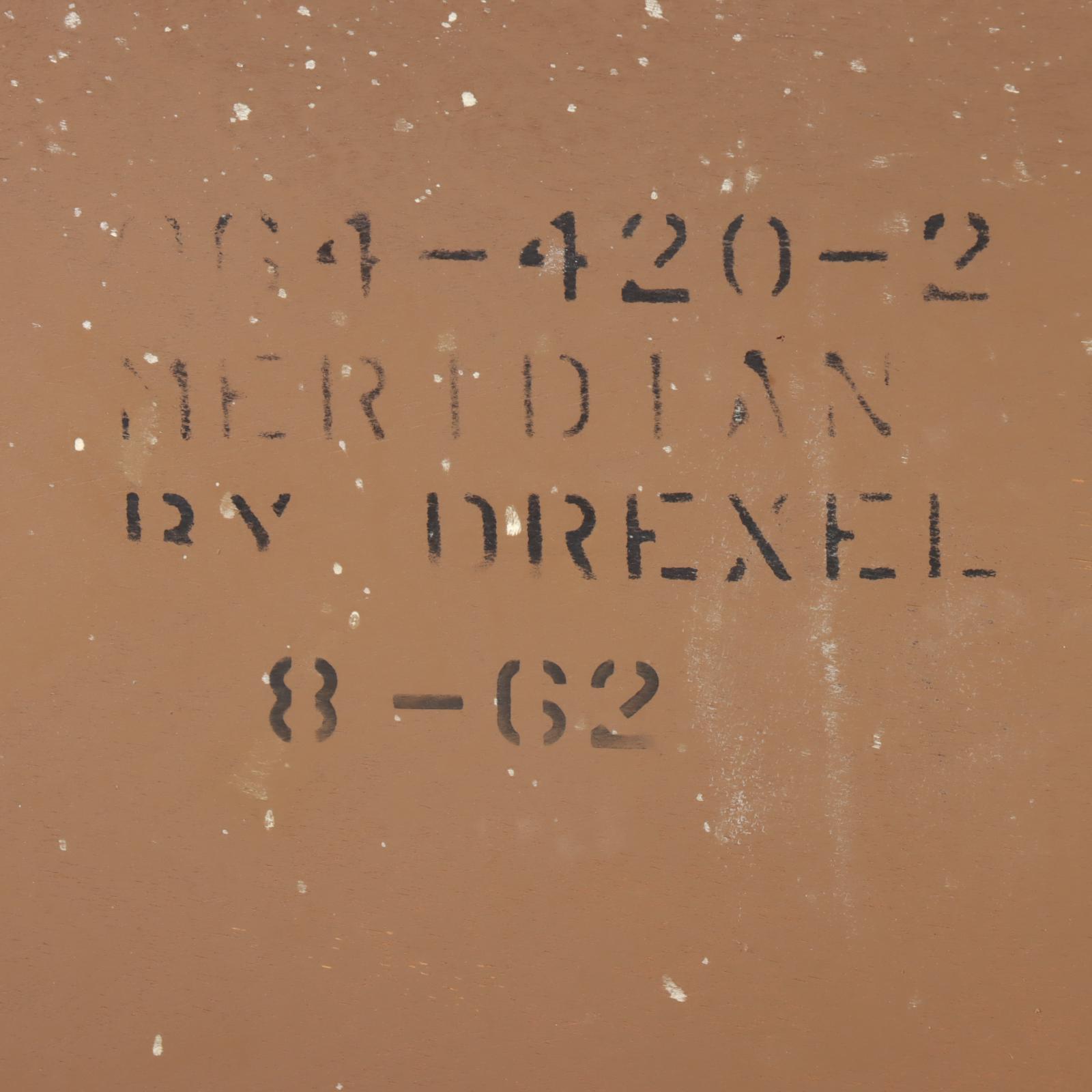 Drexel "Meridian" Mid Century Modern Butternut and Pecan China Cabinet