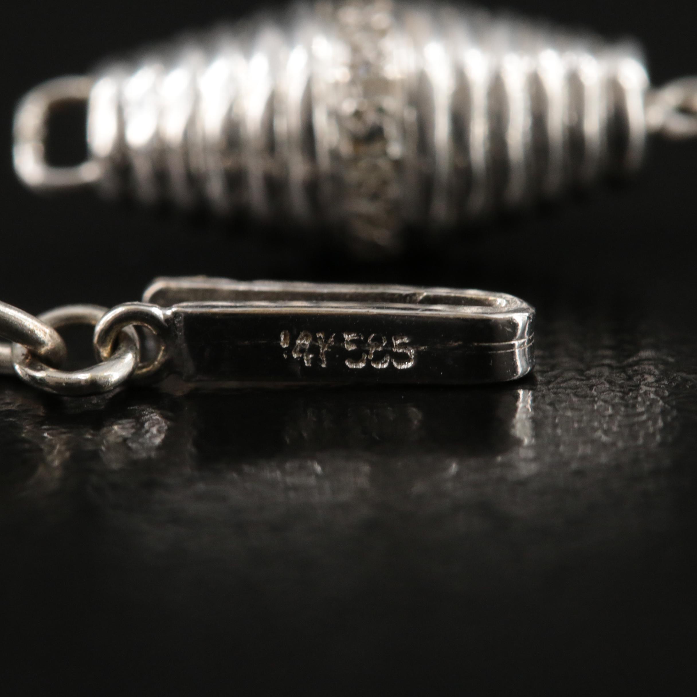 Graduated Baroque Pearl Necklace with 14K and Diamond Clasp