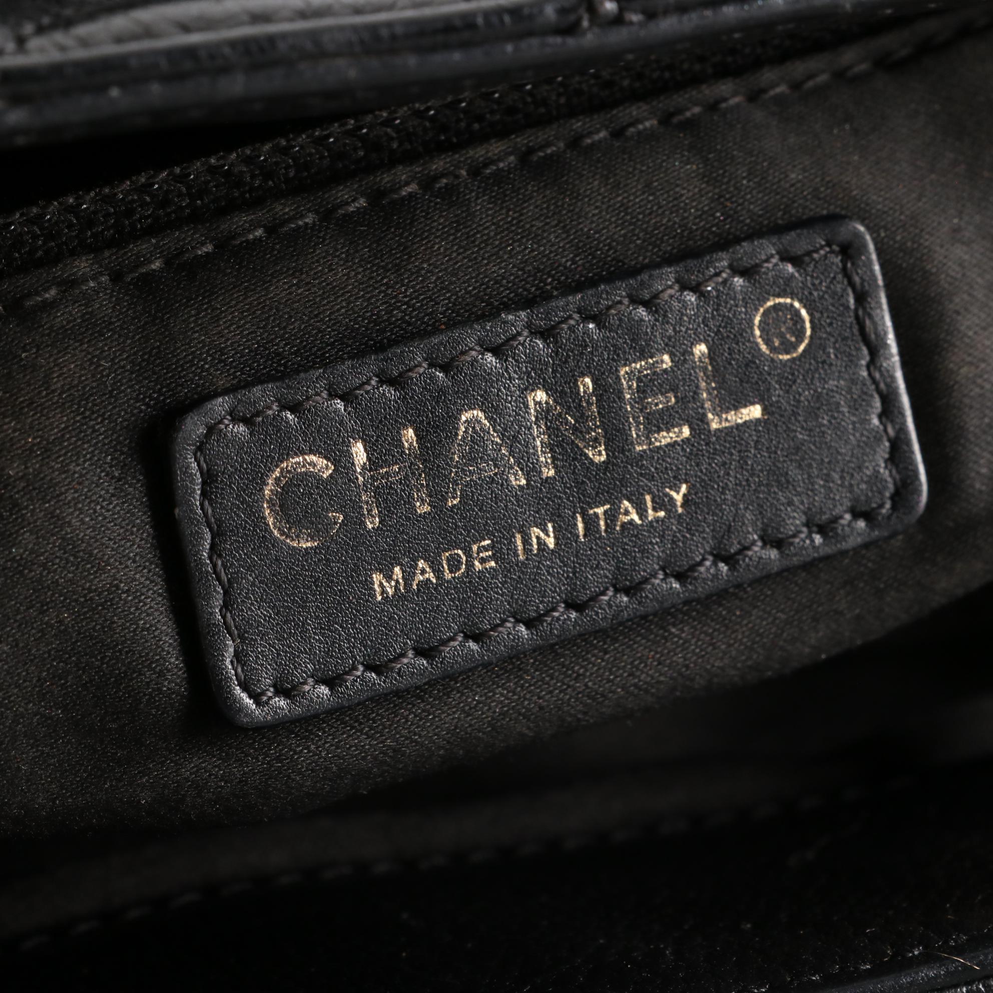 Chanel Grand Shopping Tote Bag in Black Quilted Caviar Leather