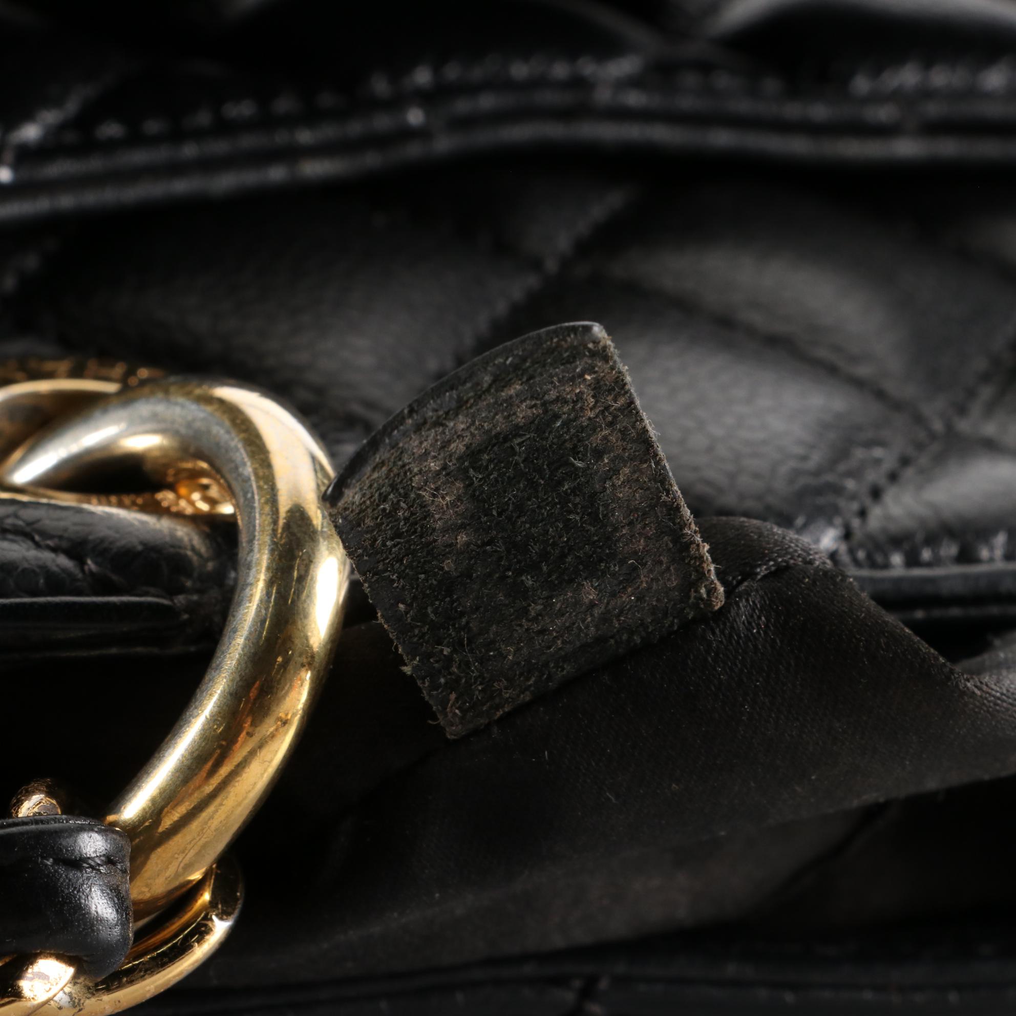 Chanel Grand Shopping Tote Bag in Black Quilted Caviar Leather