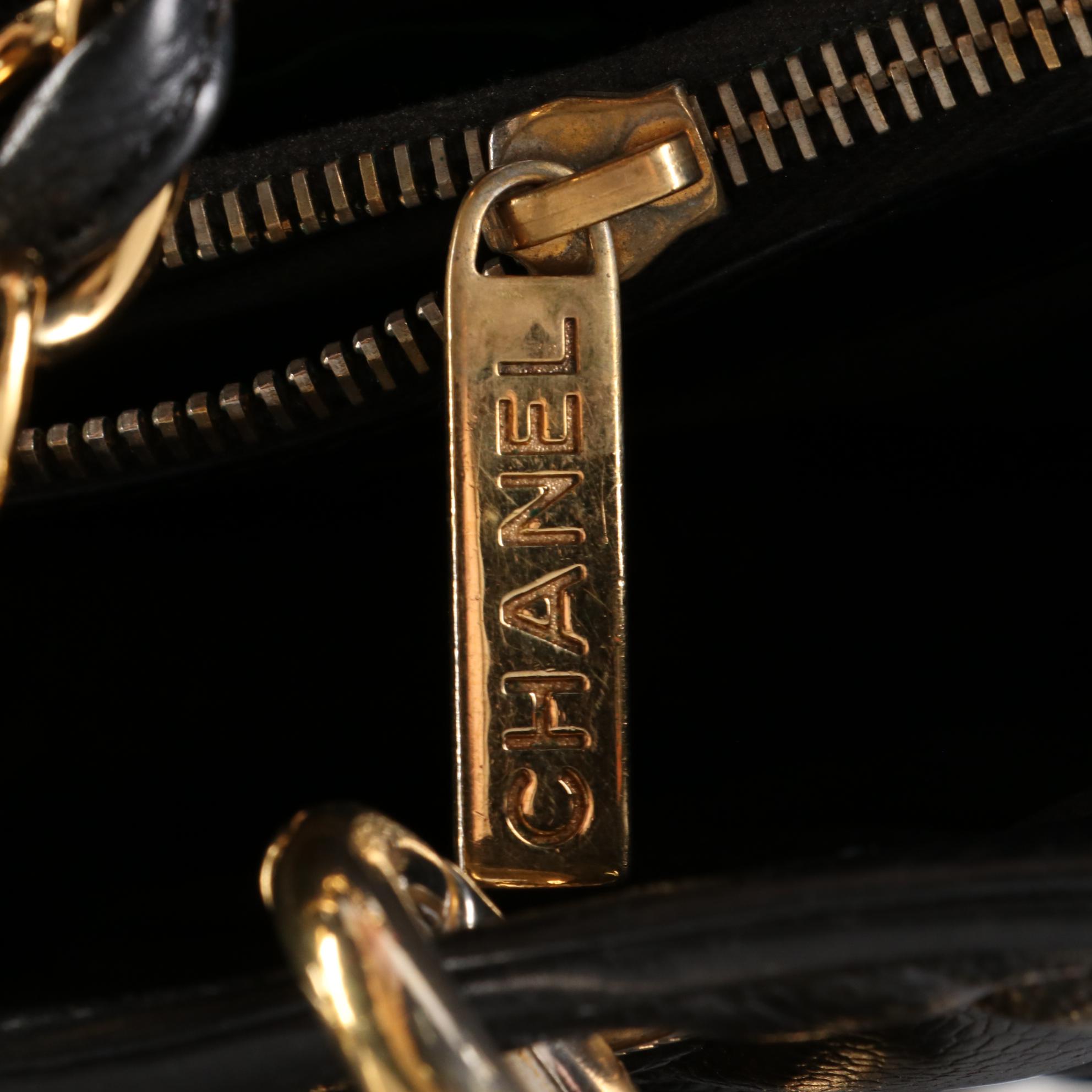 Chanel Grand Shopping Tote Bag in Black Quilted Caviar Leather