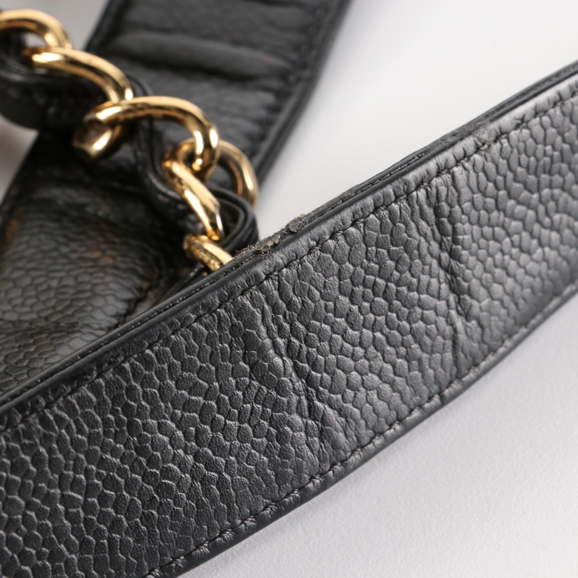 Chanel Grand Shopping Tote Bag in Black Quilted Caviar Leather