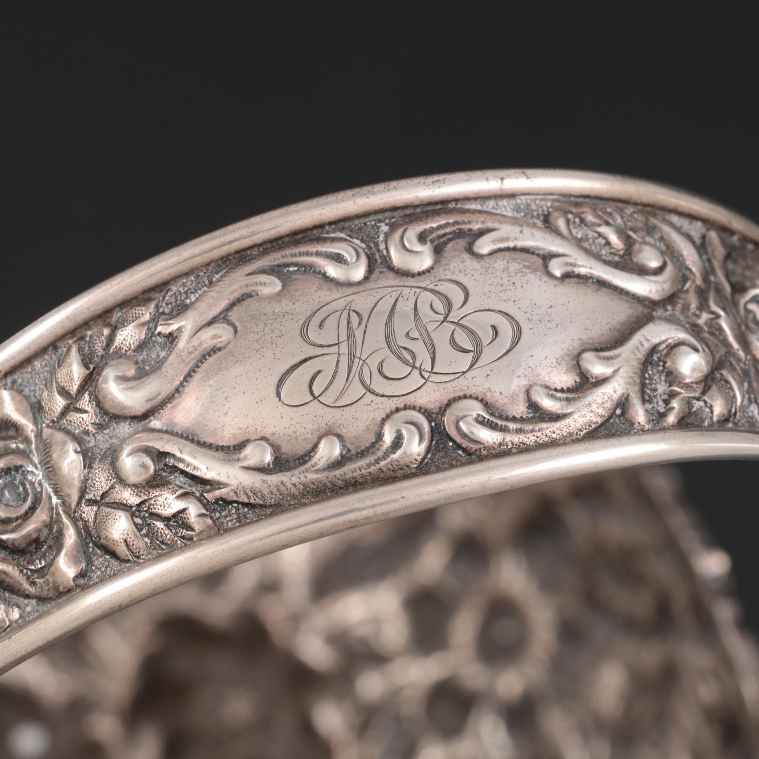 Stieff "Rose" Sterling Silver Footed Basket, Late 19th Century