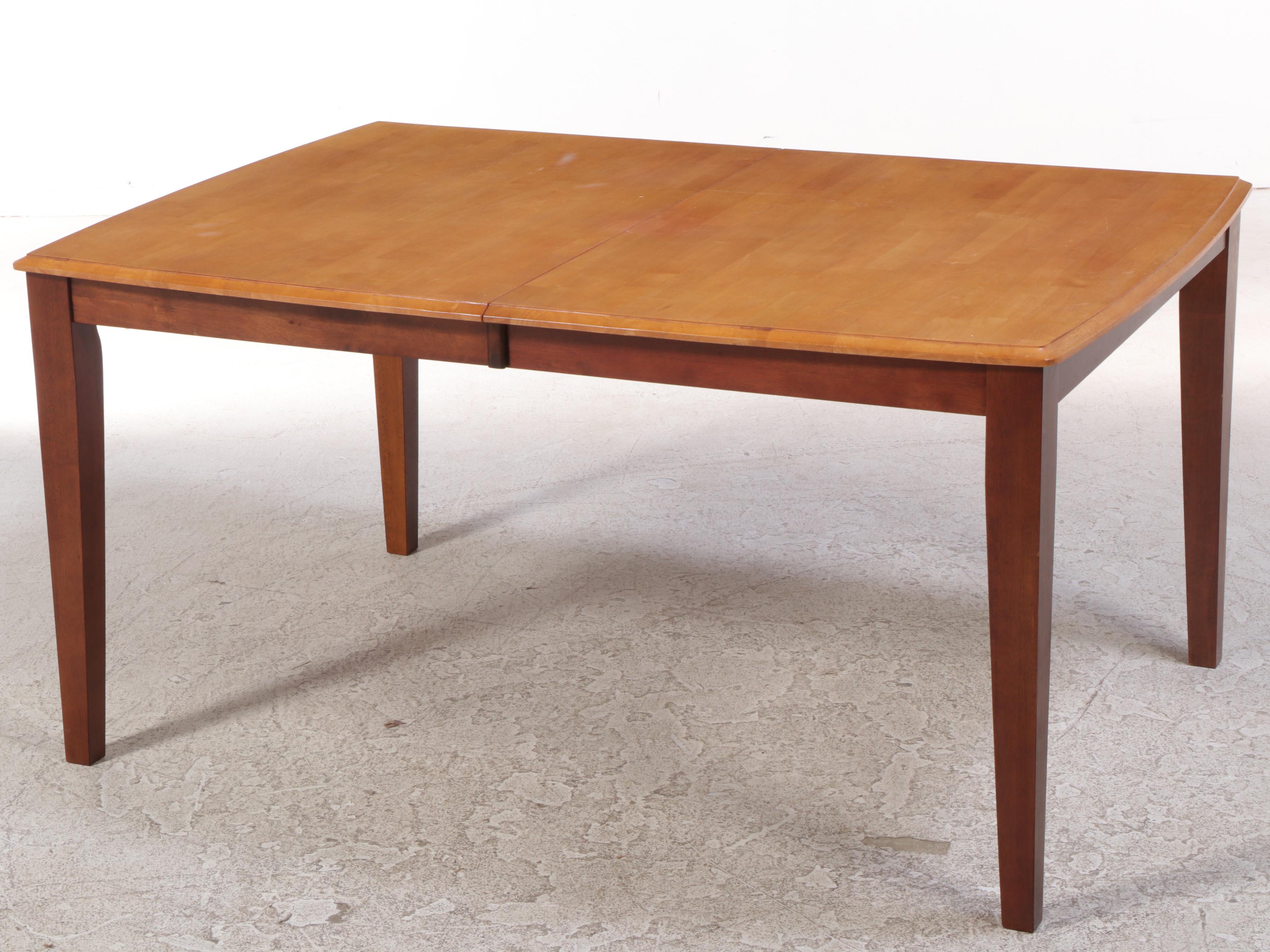 Two-Tone Hardwood Dining Set