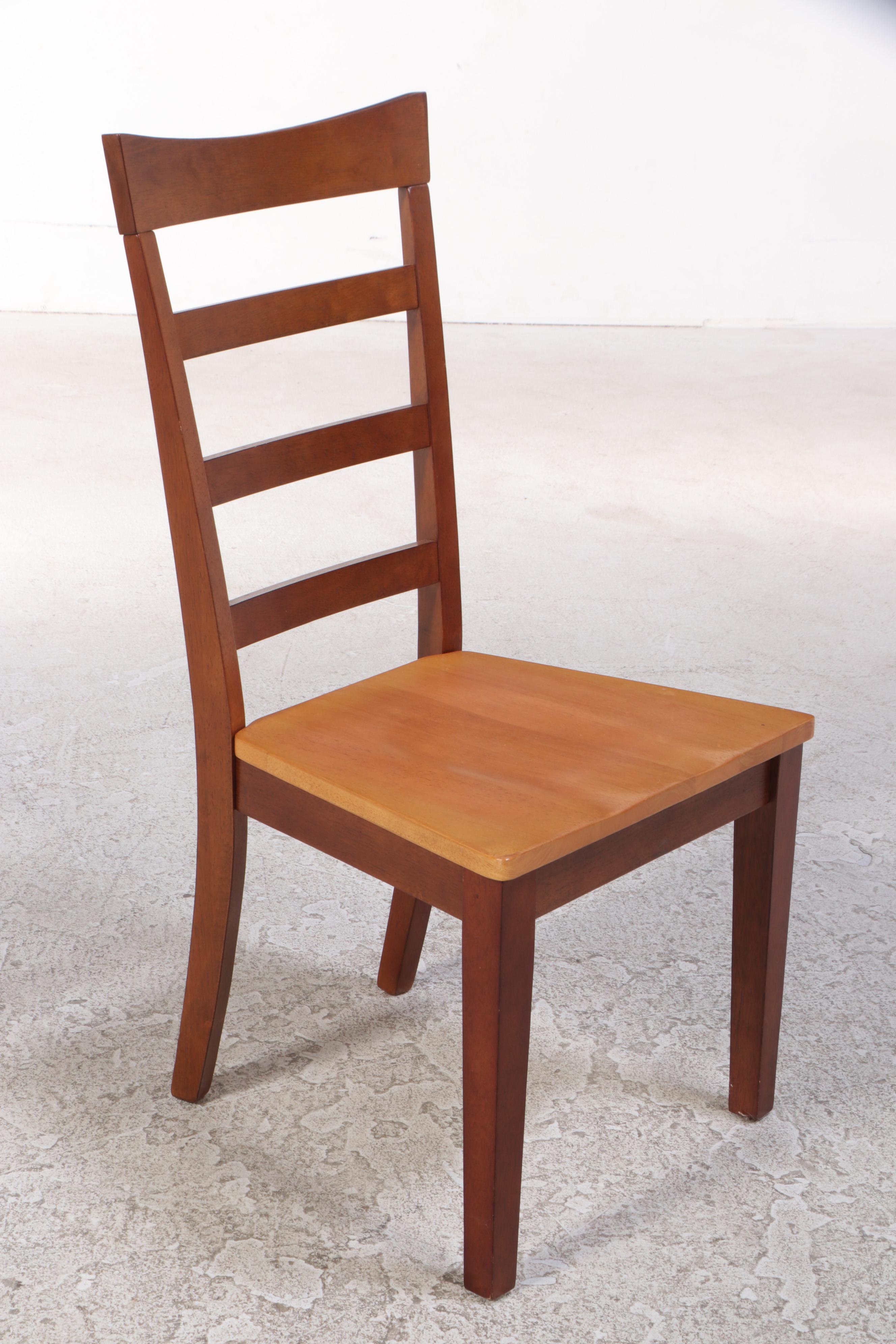 Two-Tone Hardwood Dining Set