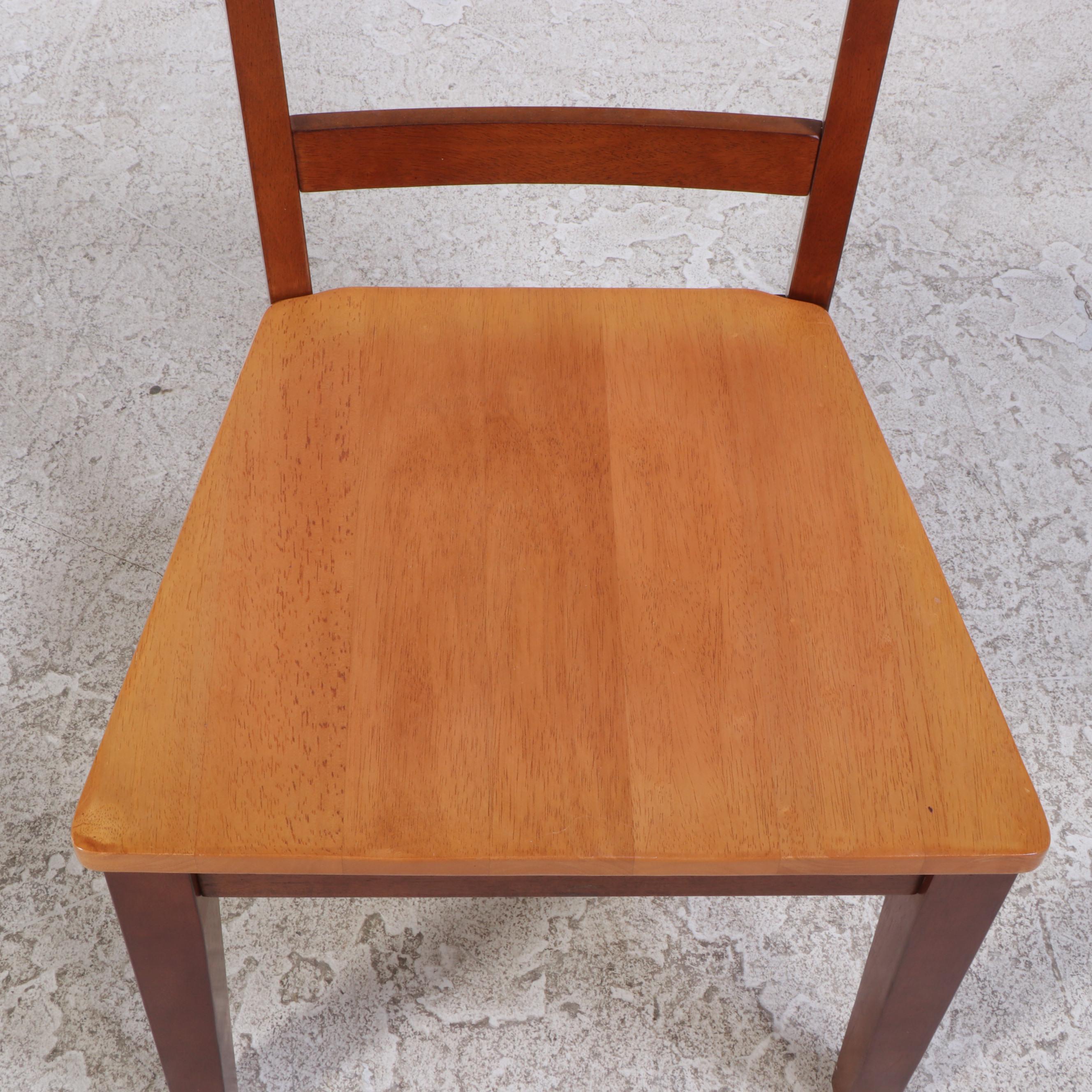 Two-Tone Hardwood Dining Set