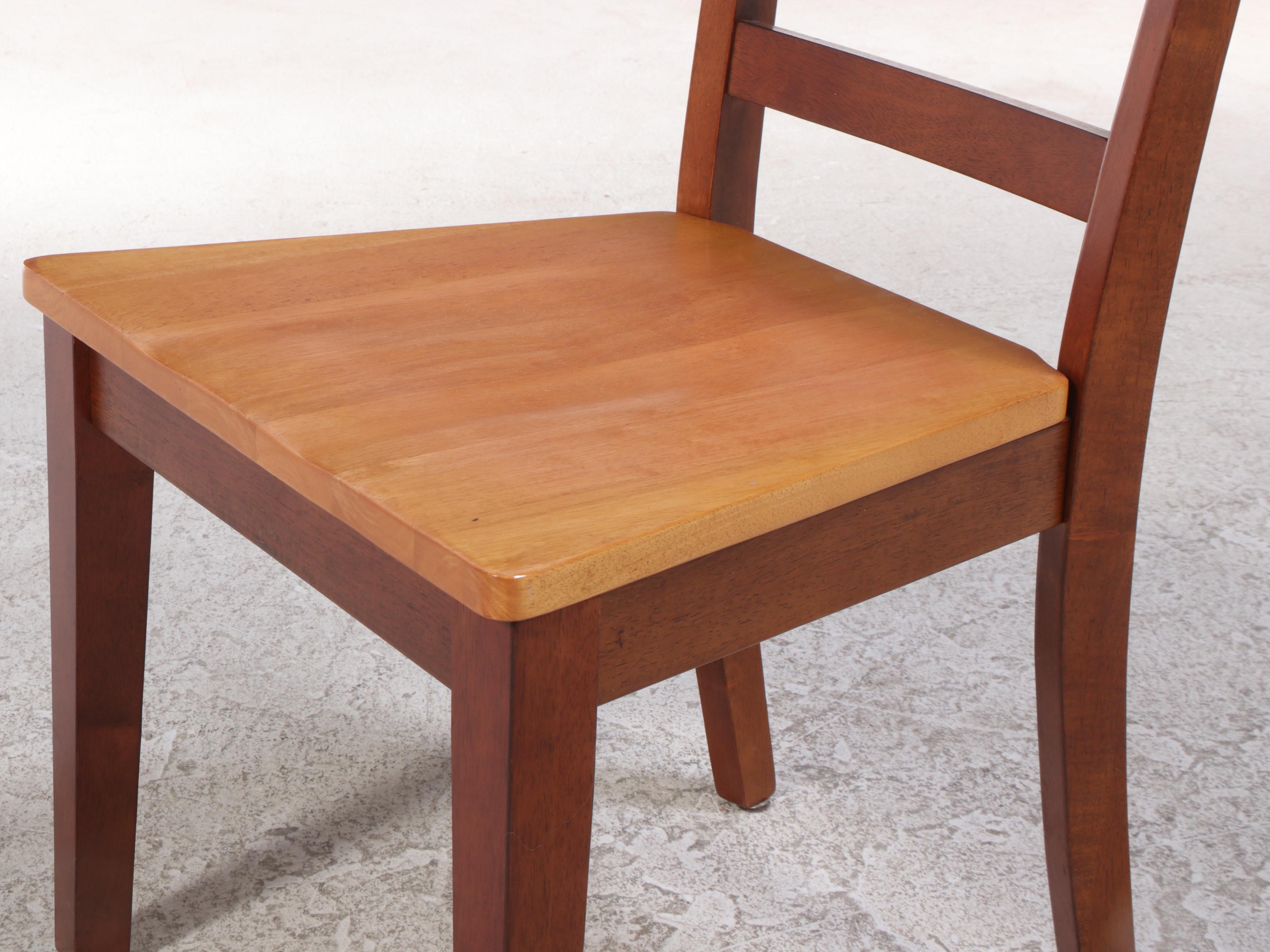 Two-Tone Hardwood Dining Set