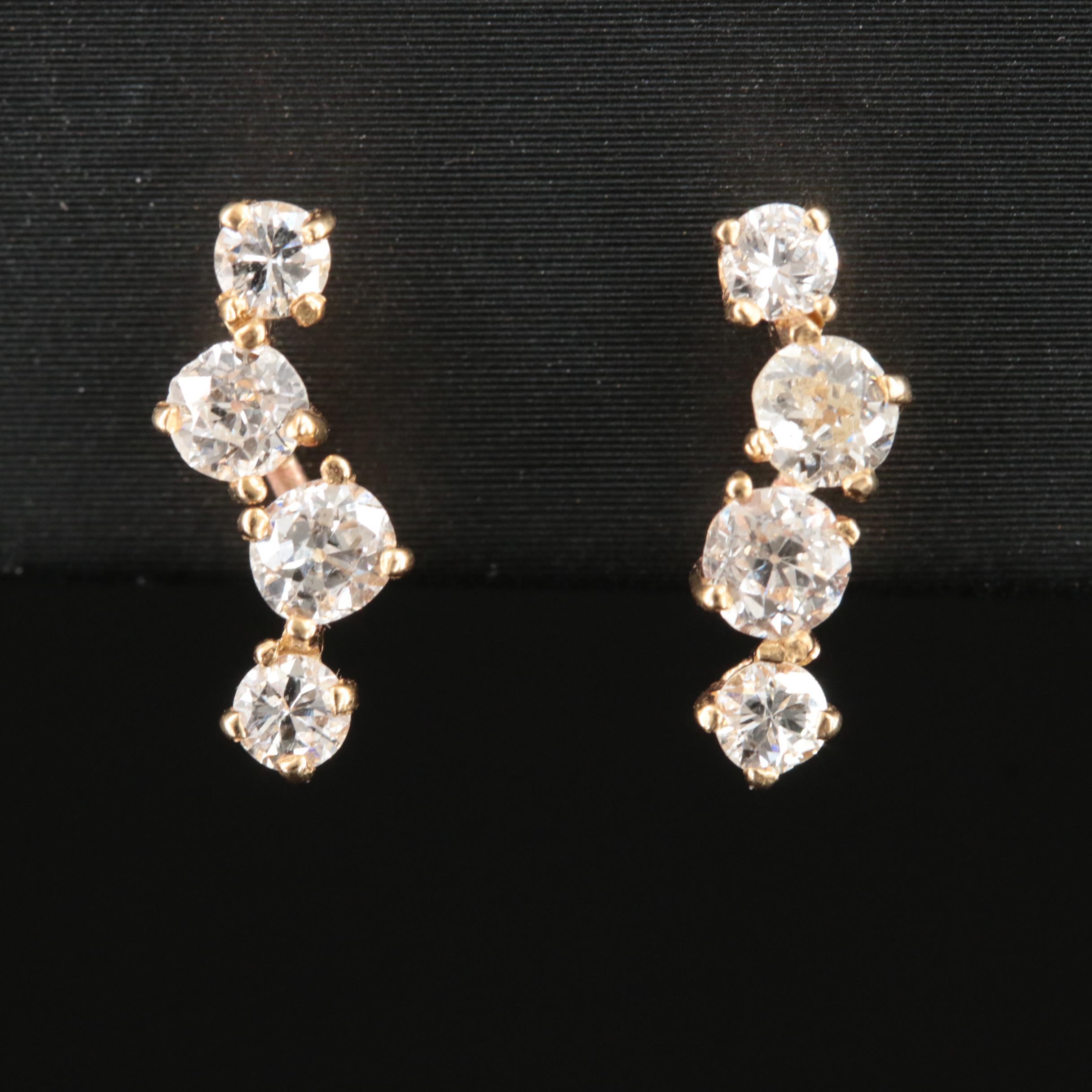 14K 0.69 CTW Diamond Earrings