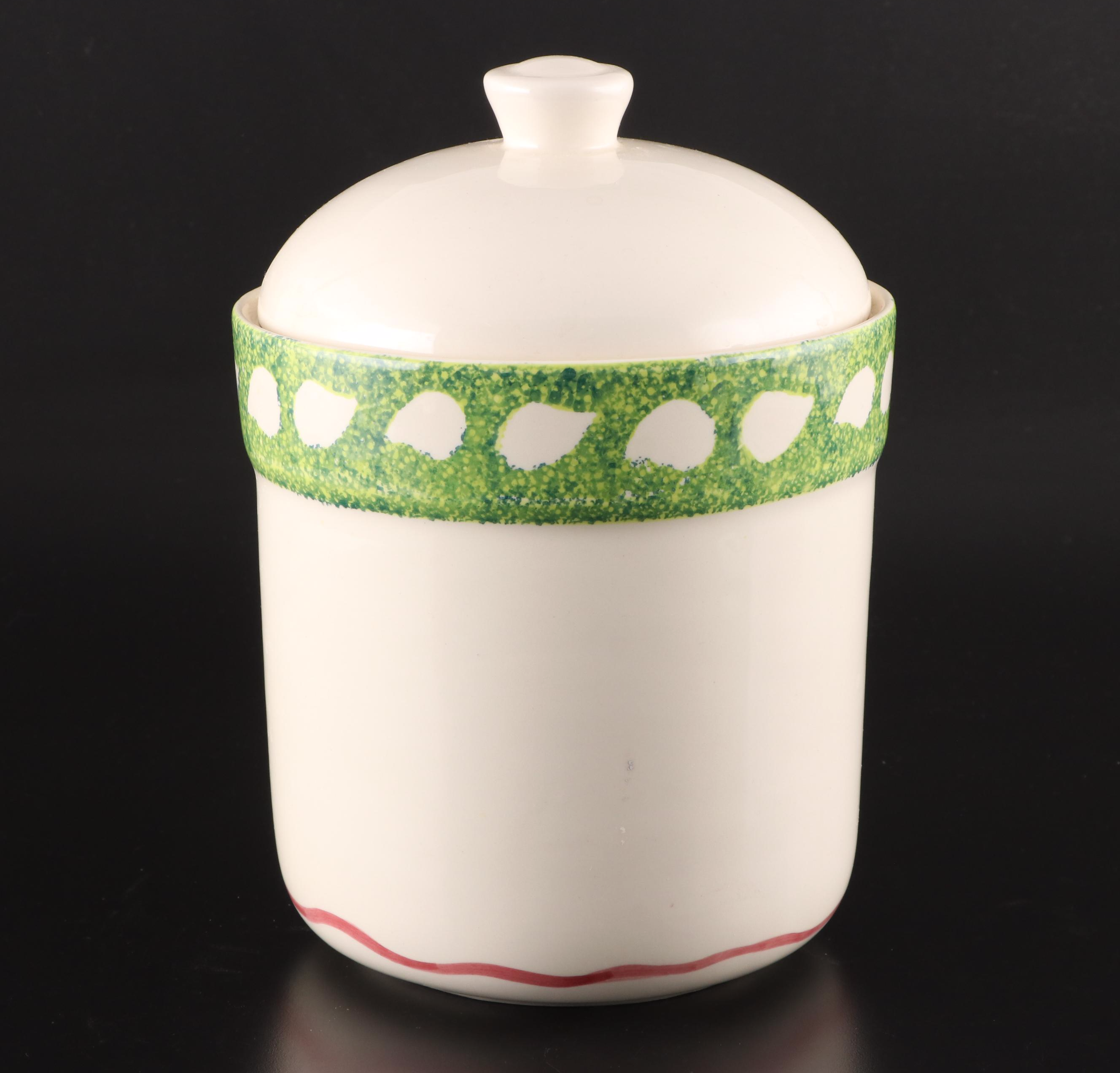 Treasure Craft "Fruit Stand" Three-Piece Ceramic Canister Set