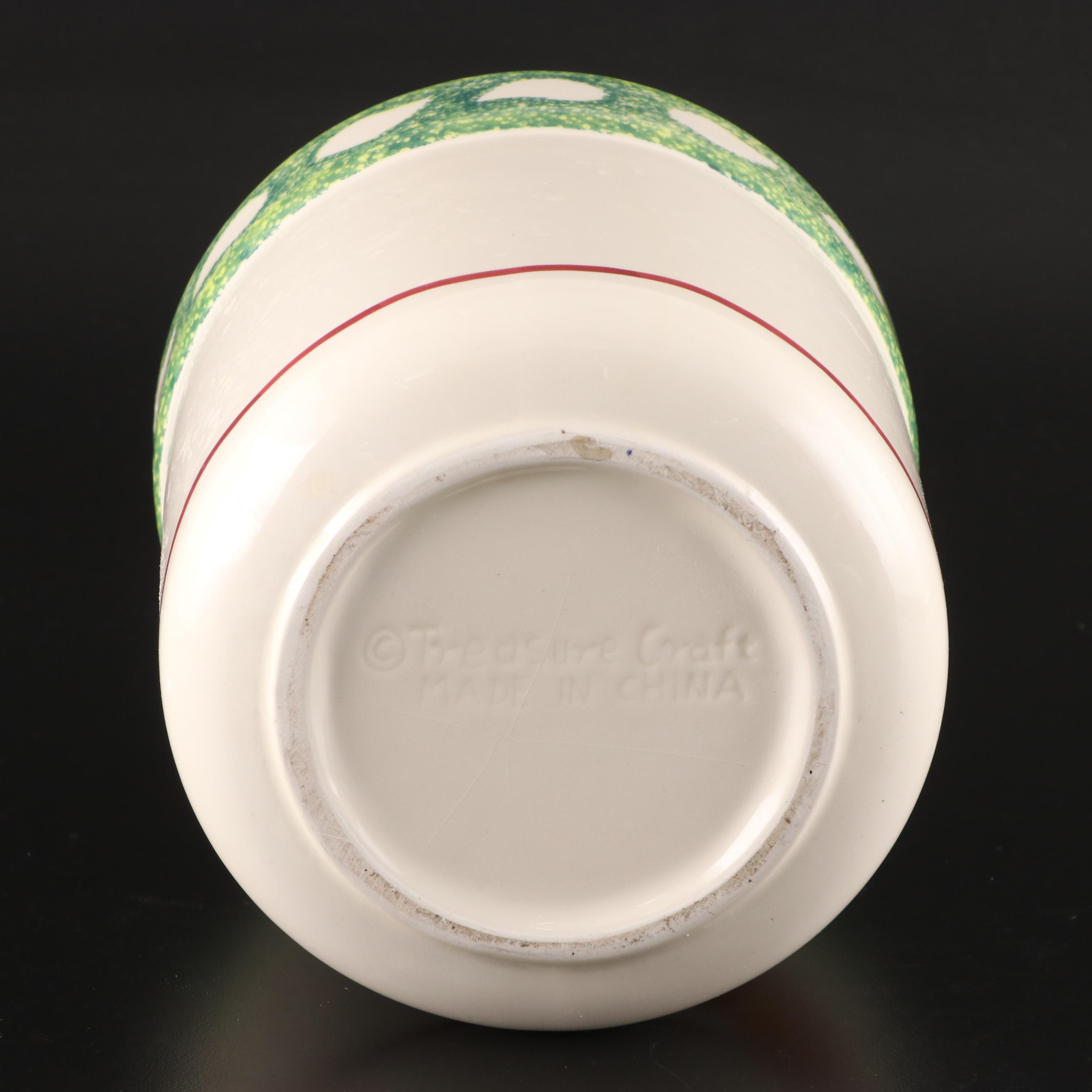 Treasure Craft "Fruit Stand" Three-Piece Ceramic Canister Set