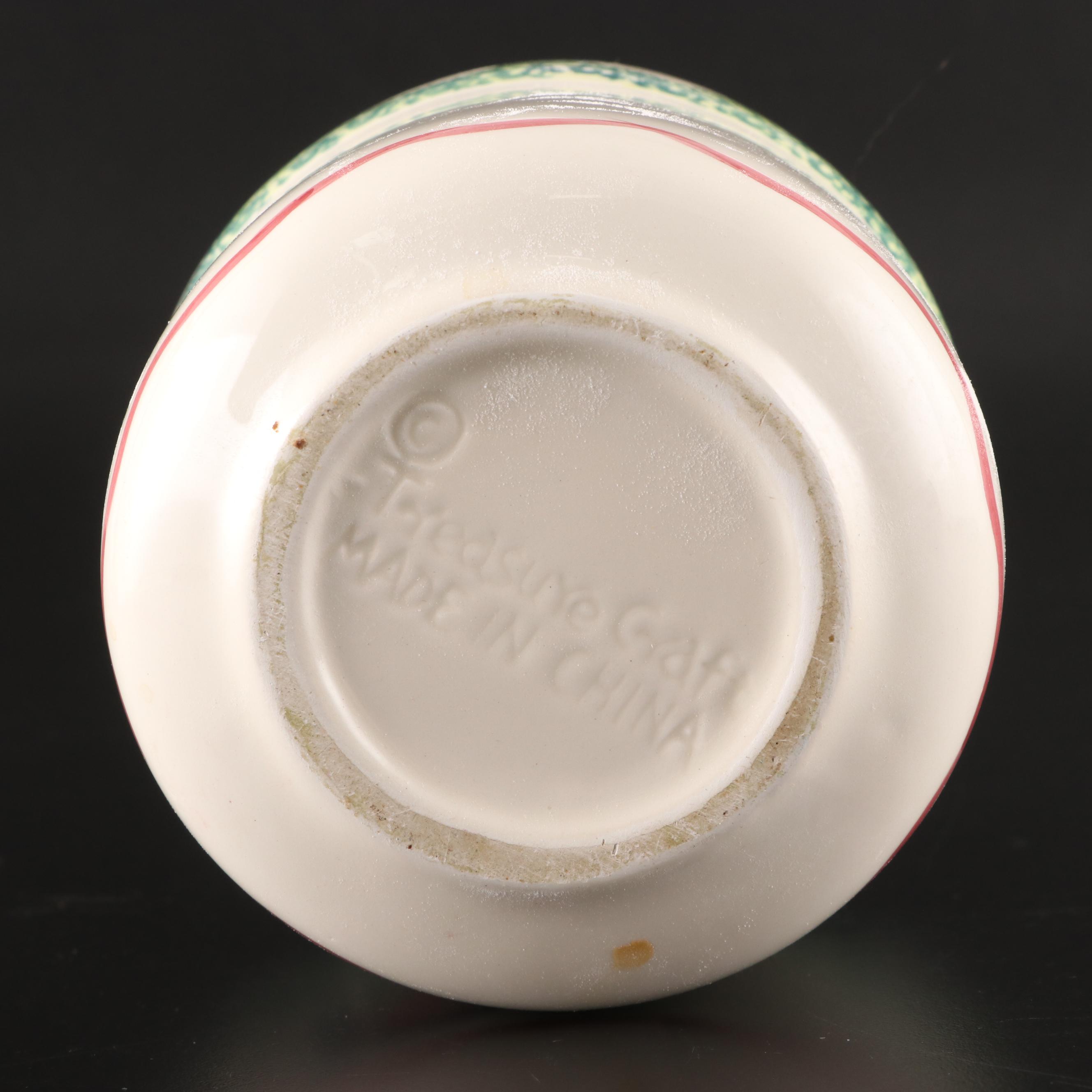 Treasure Craft "Fruit Stand" Three-Piece Ceramic Canister Set