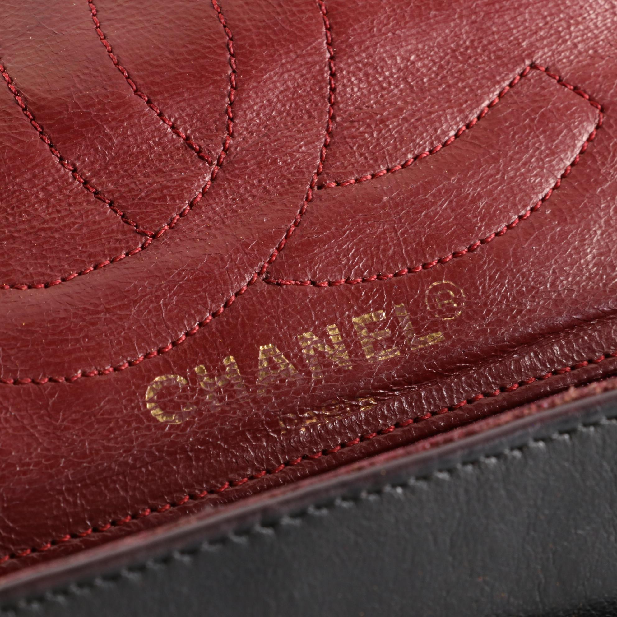 Chanel Two-Tone CC Double Flap Bag in Quilted Lambskin Leather