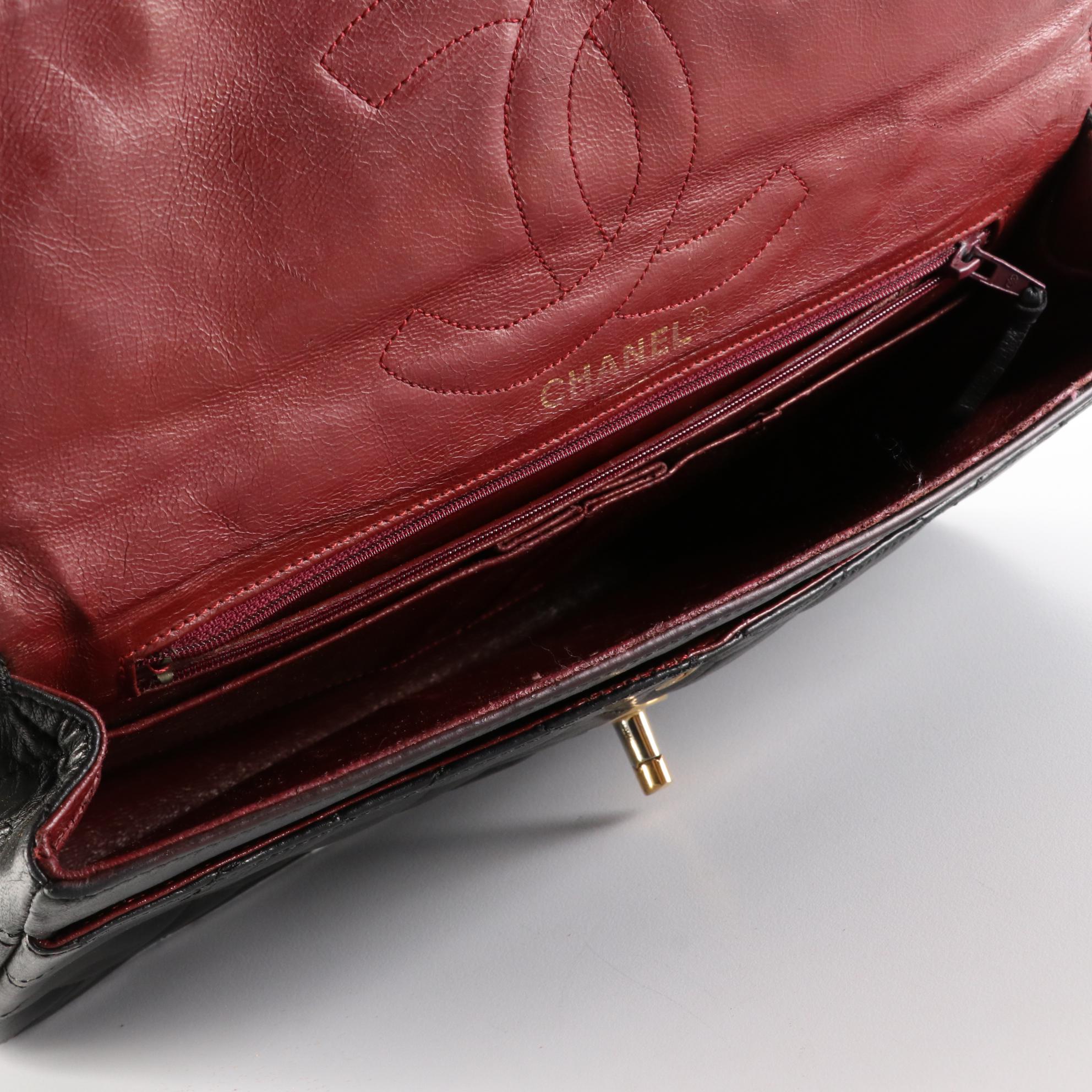 Chanel Two-Tone CC Double Flap Bag in Quilted Lambskin Leather