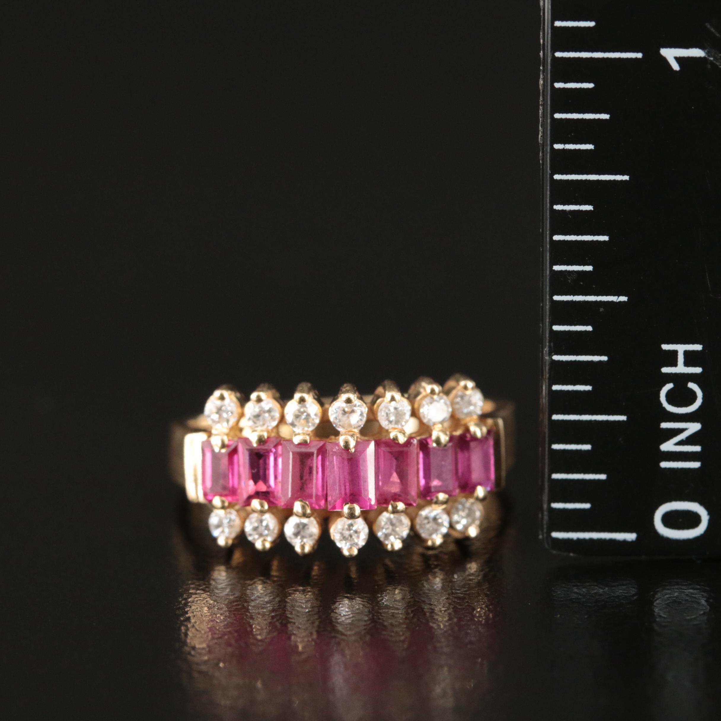 14K Ruby and Diamond Ring