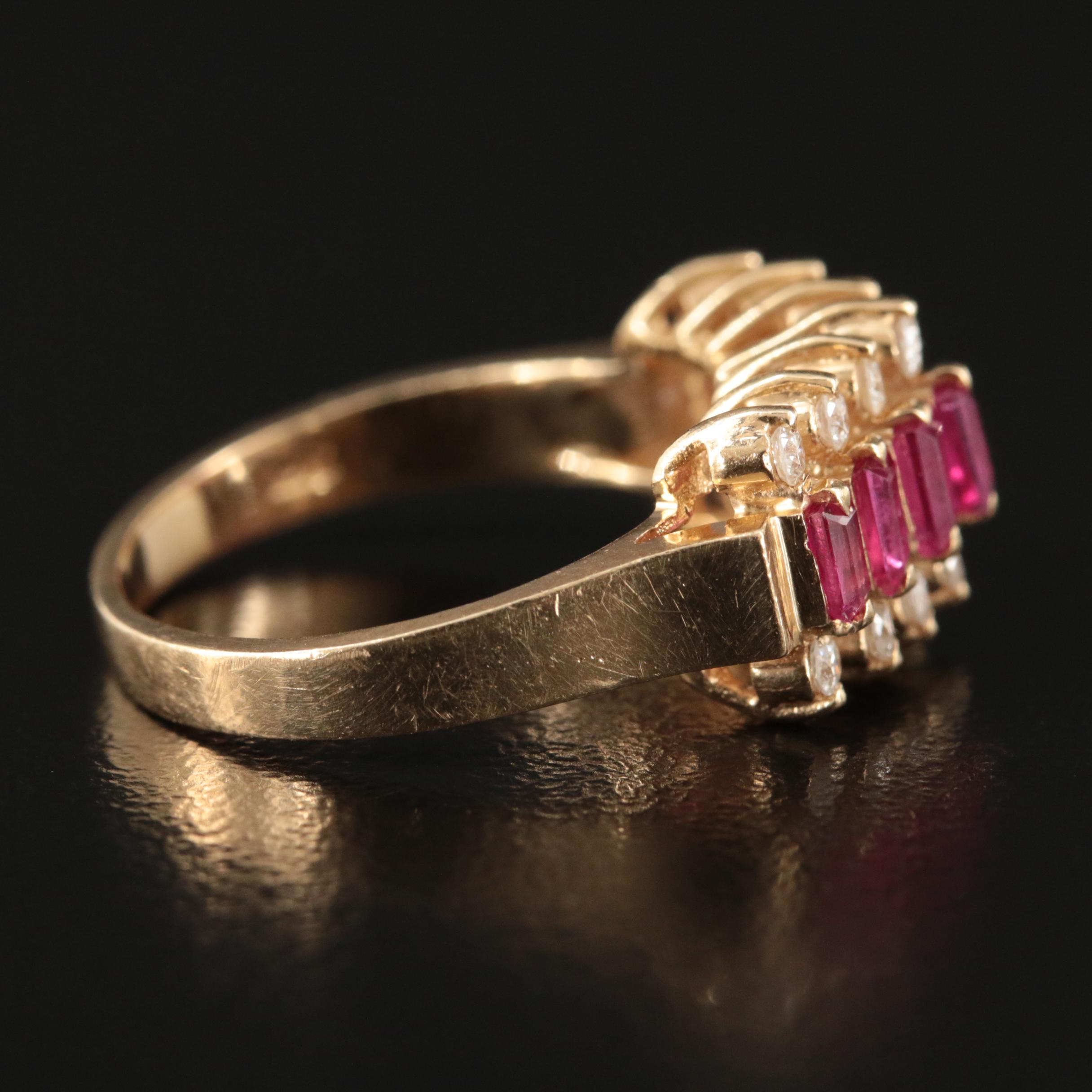 14K Ruby and Diamond Ring