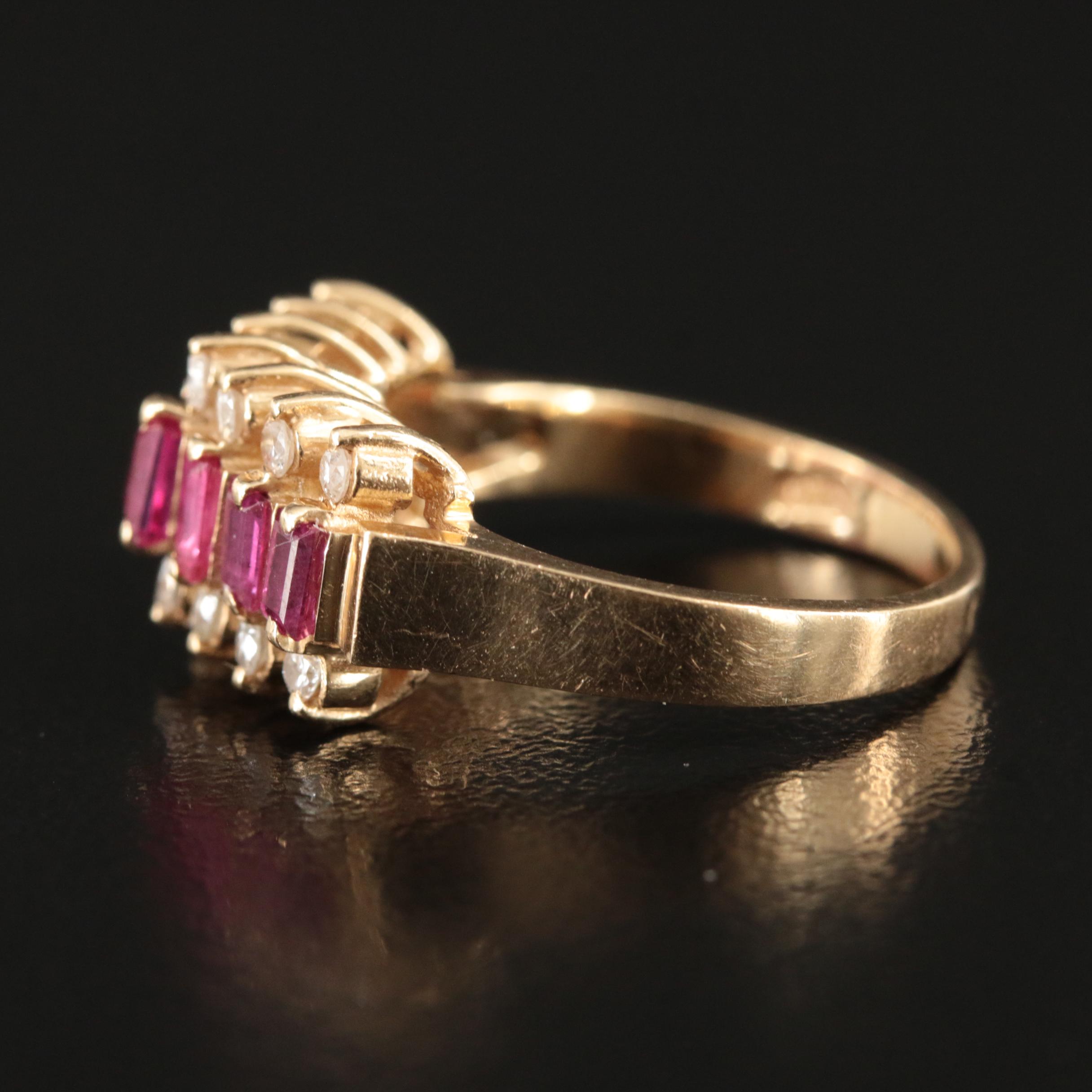 14K Ruby and Diamond Ring