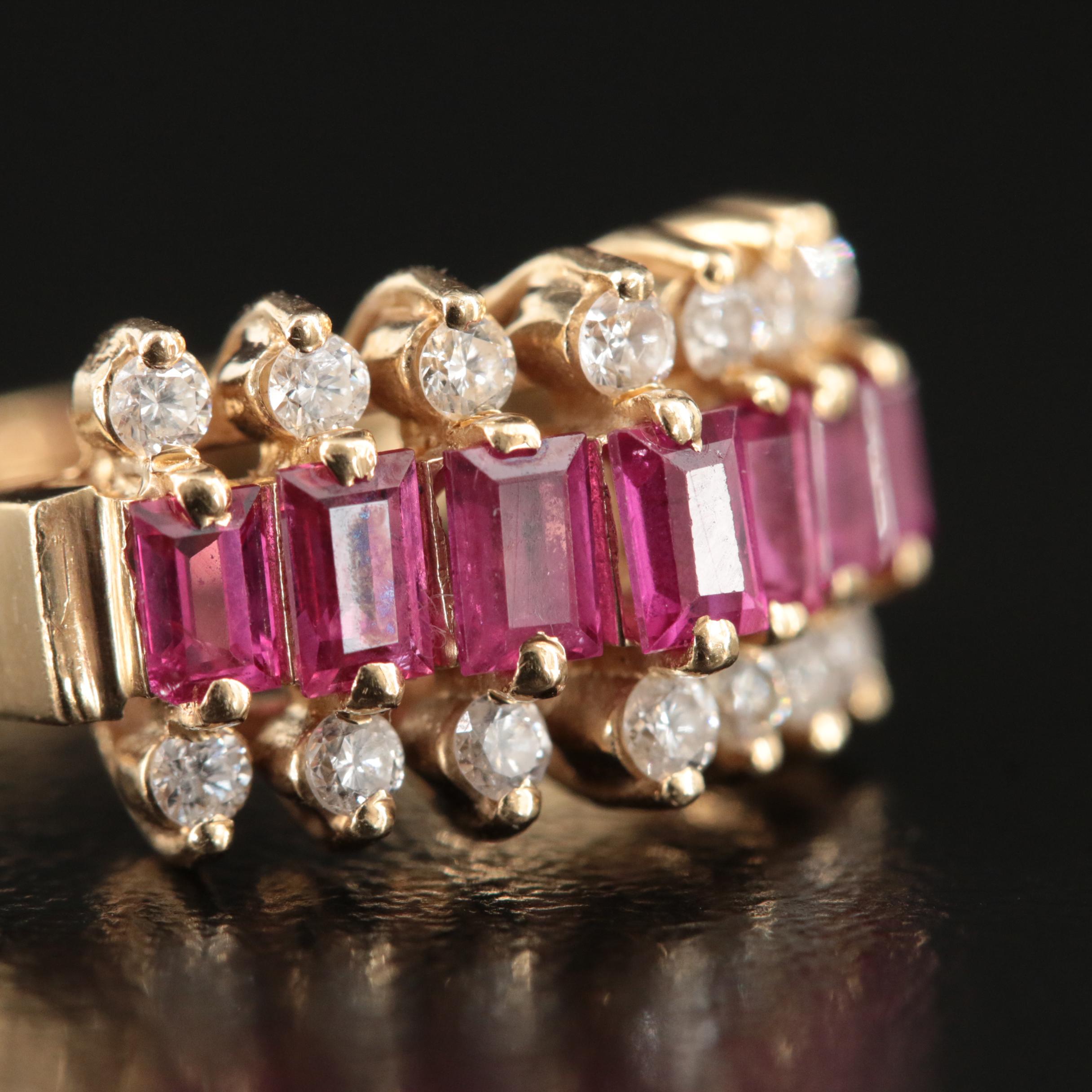 14K Ruby and Diamond Ring