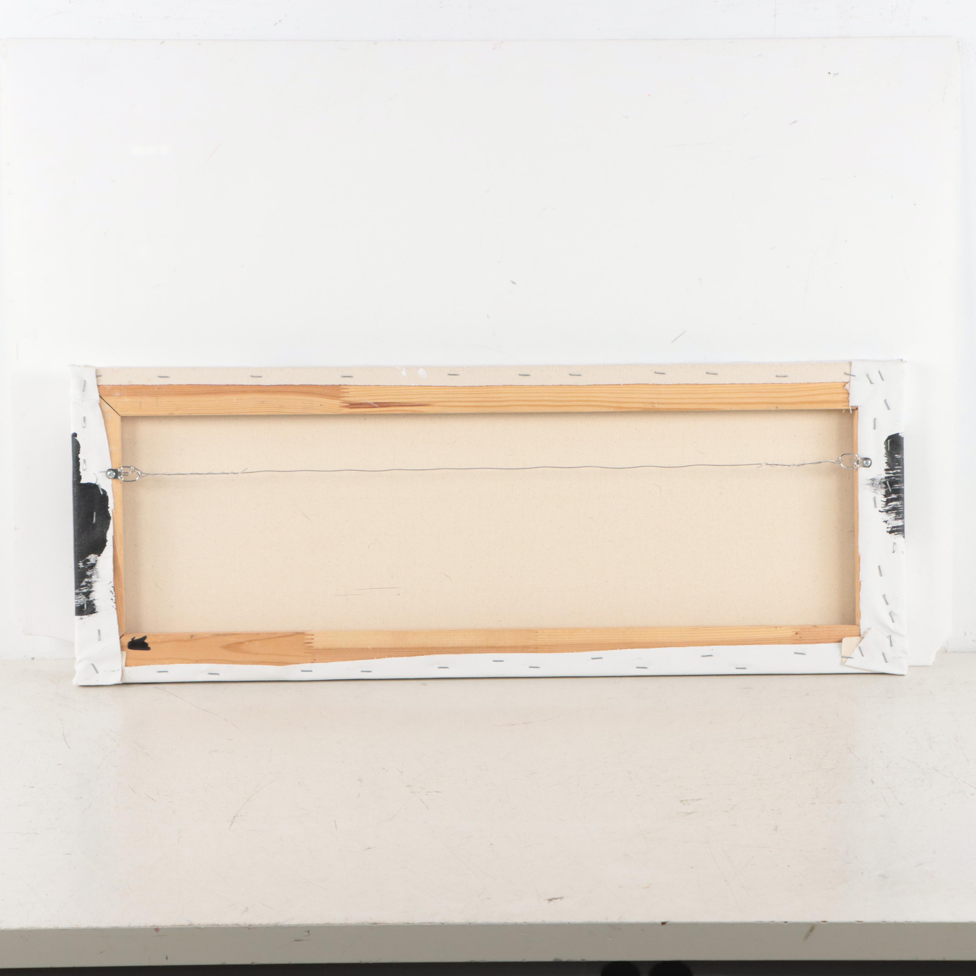 Robbie Kemper Abstract Acrylic Painting "Black Double Swoops"