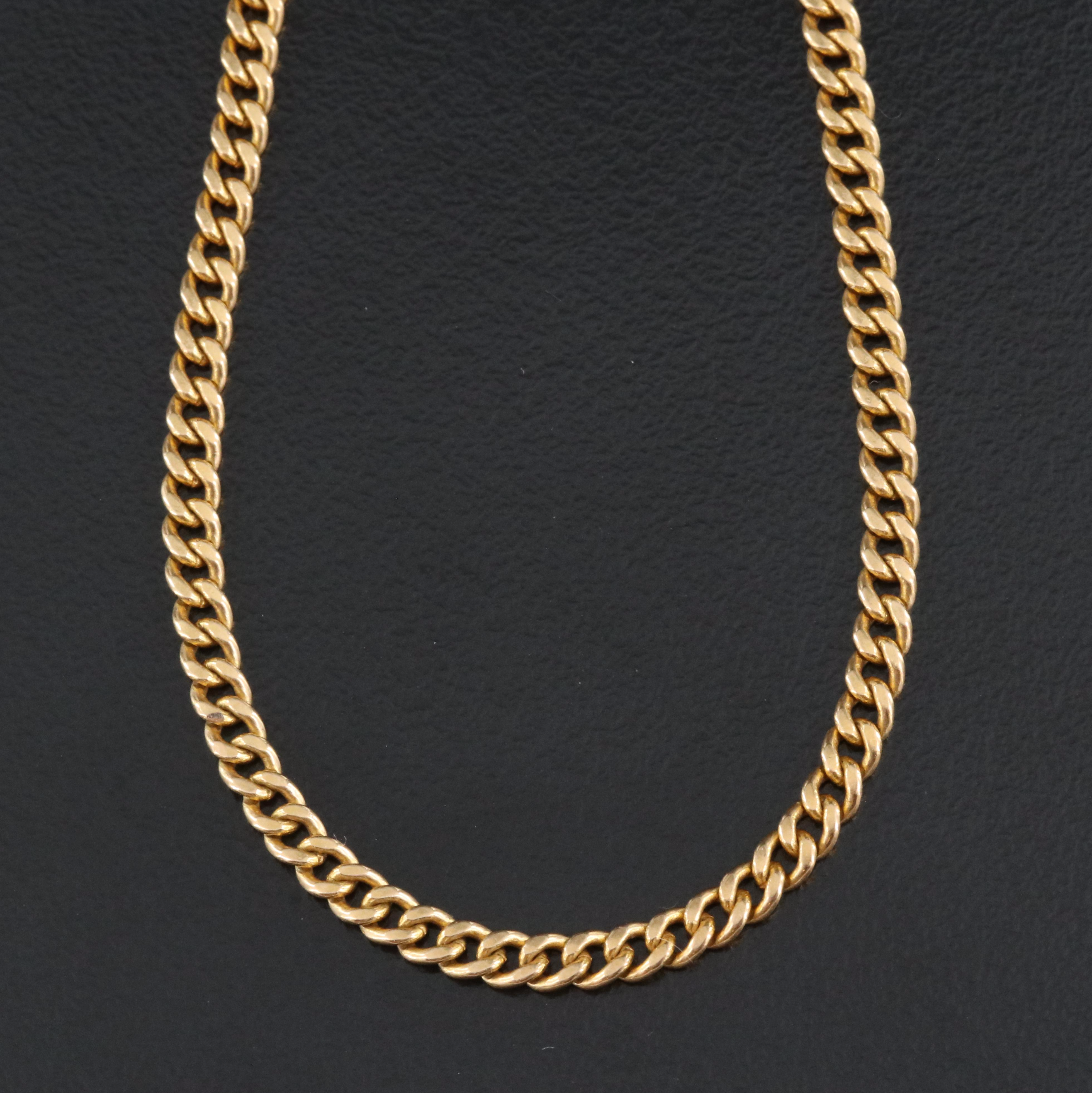 18K Curb Chain with 24K Clasp