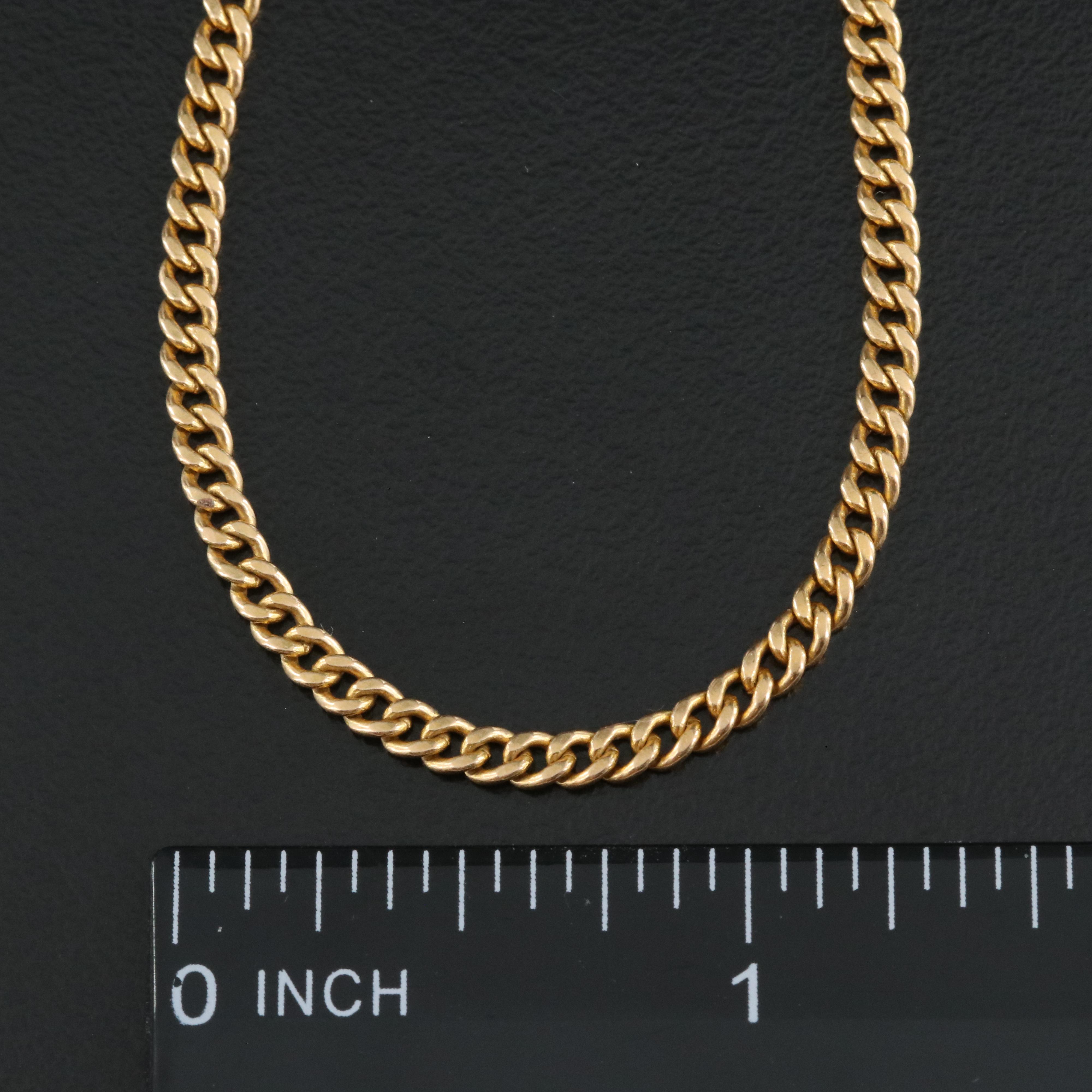 18K Curb Chain with 24K Clasp