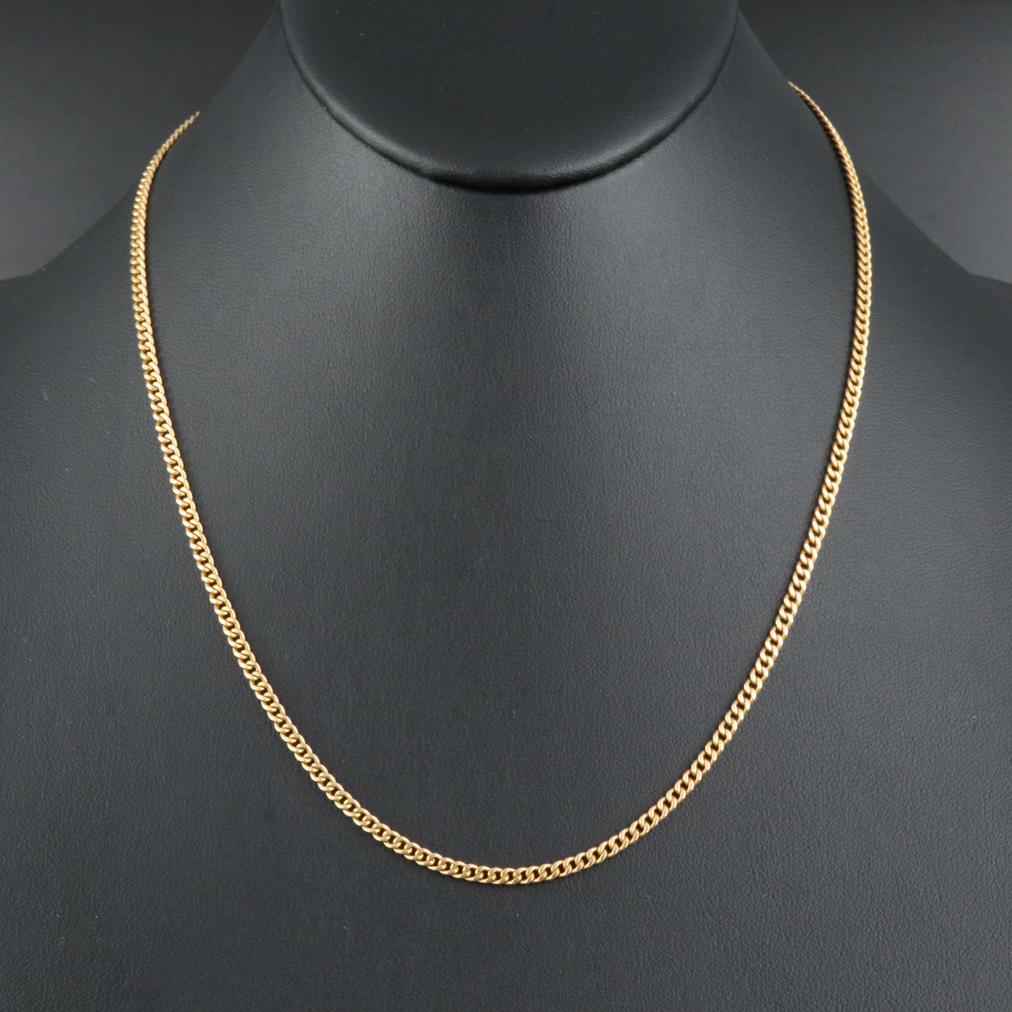 18K Curb Chain with 24K Clasp