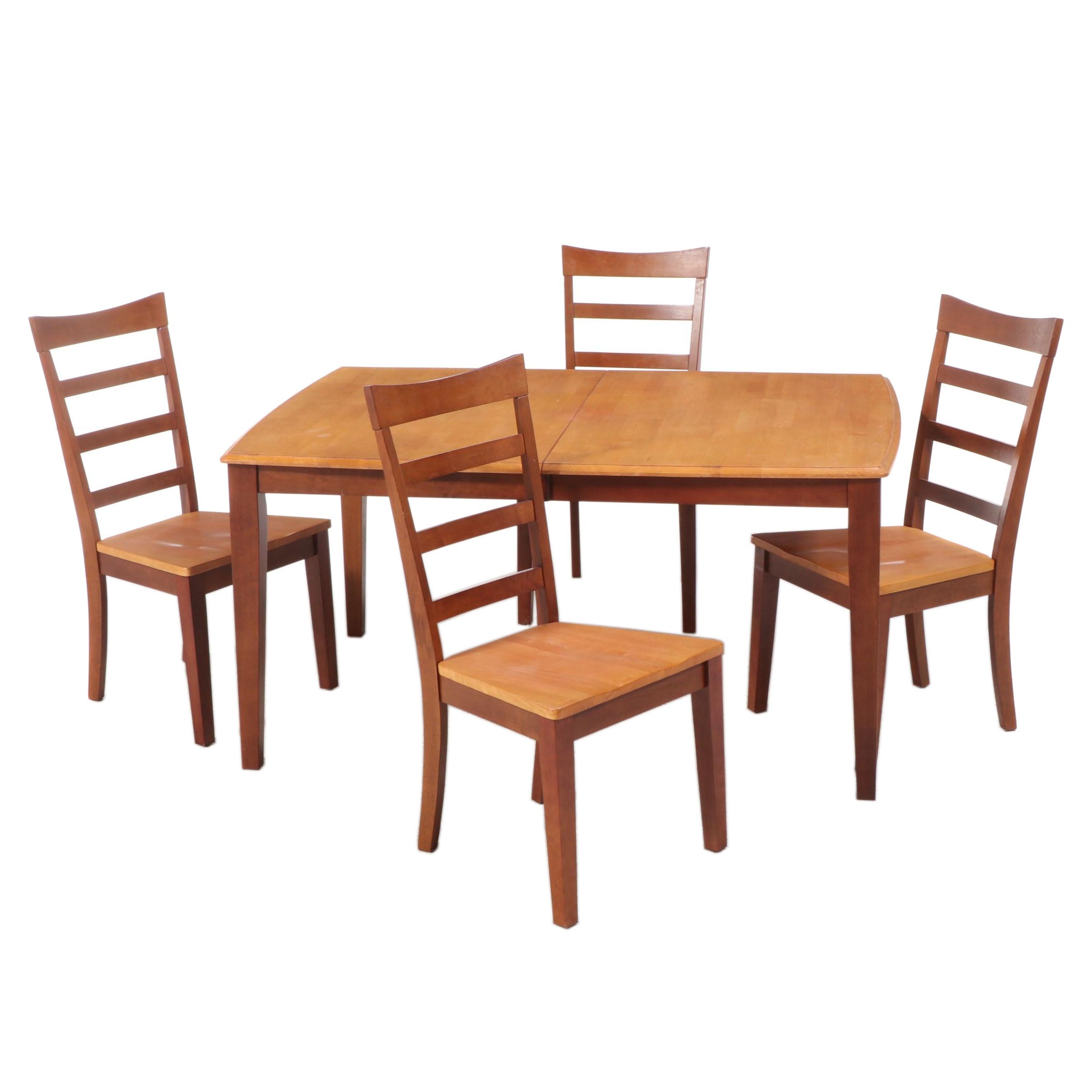 Two-Tone Hardwood Dining Set