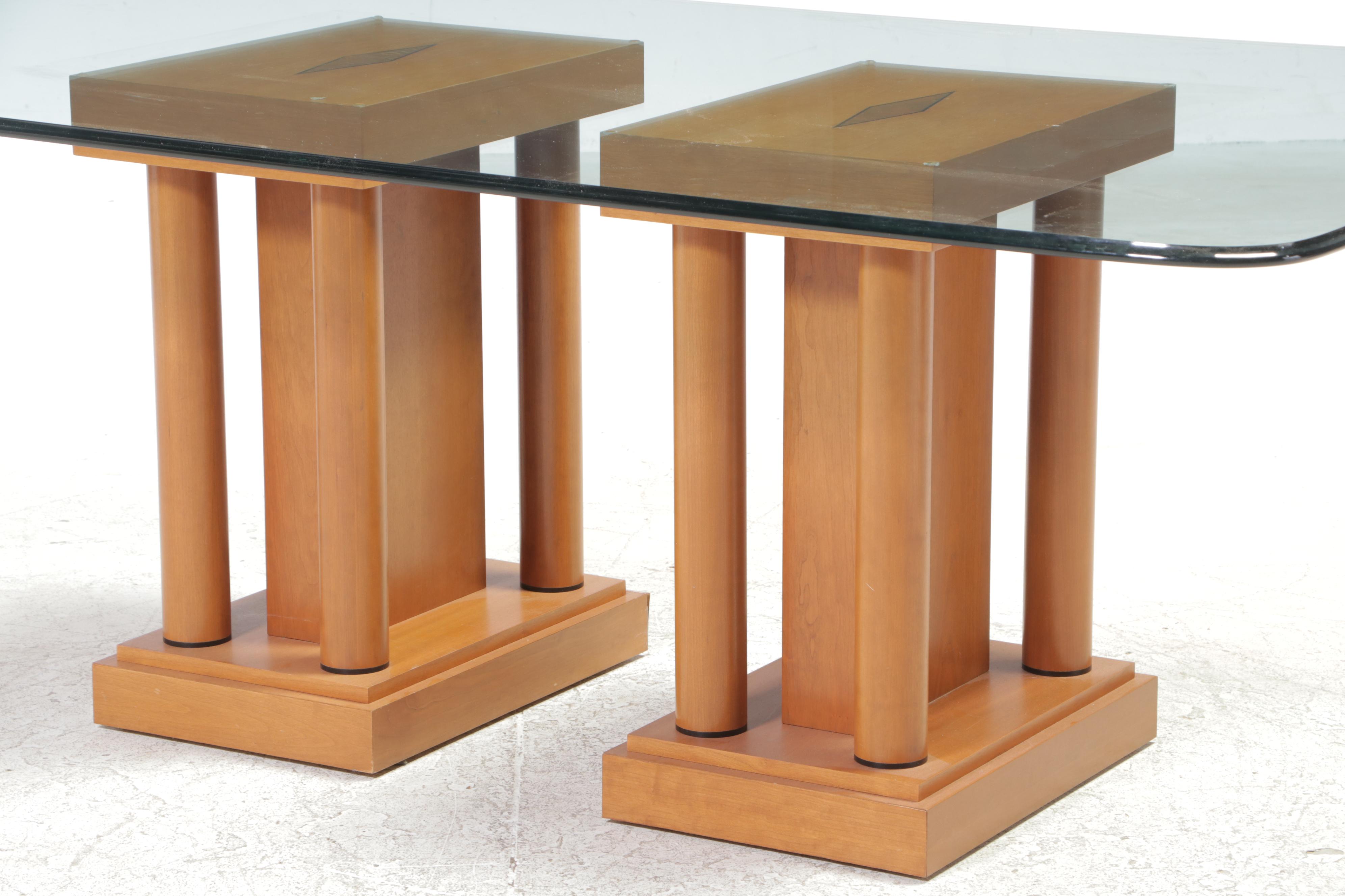 Nine-Piece Biedermeier Style Dining Set, Including Councill