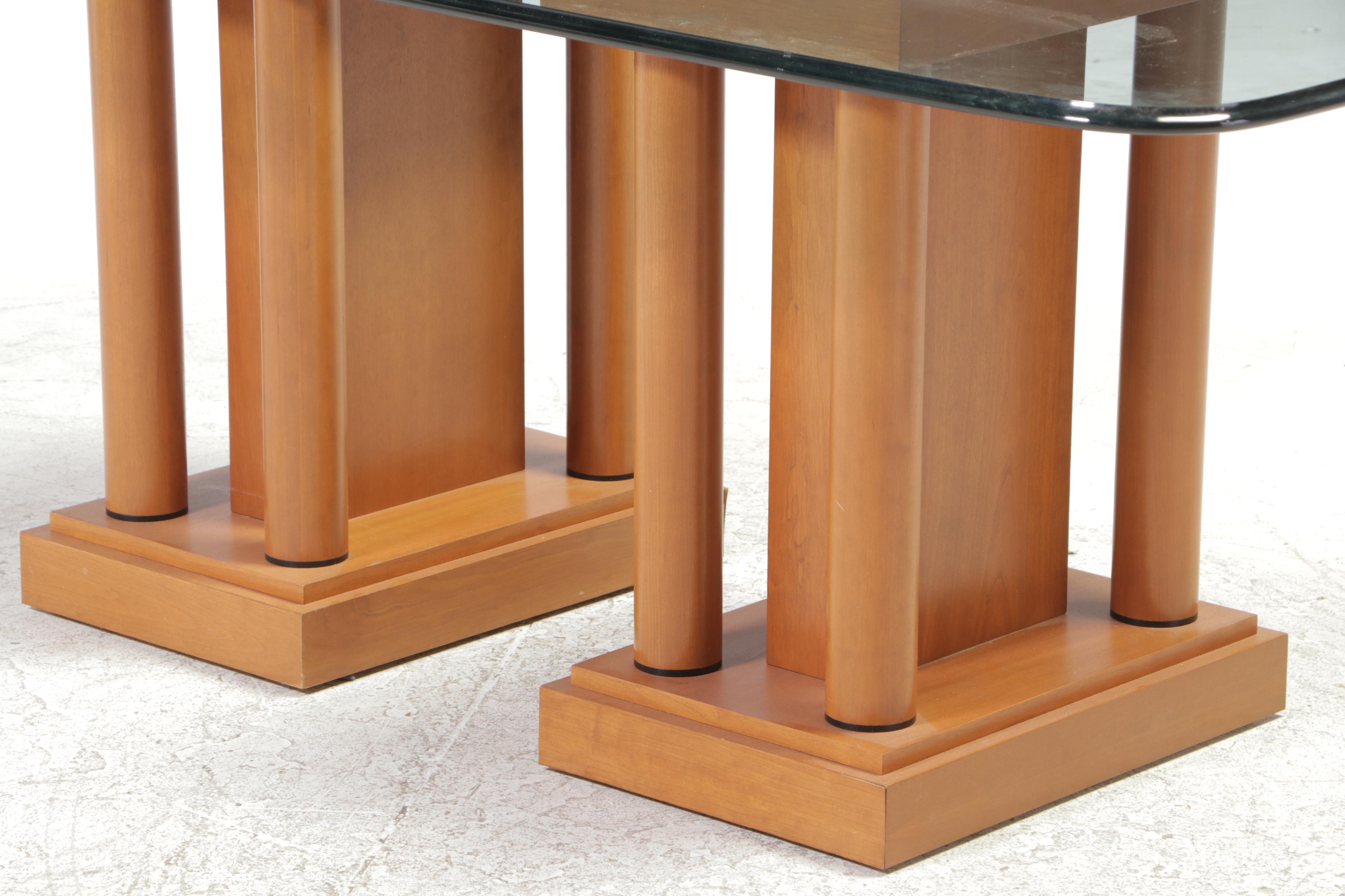 Nine-Piece Biedermeier Style Dining Set, Including Councill