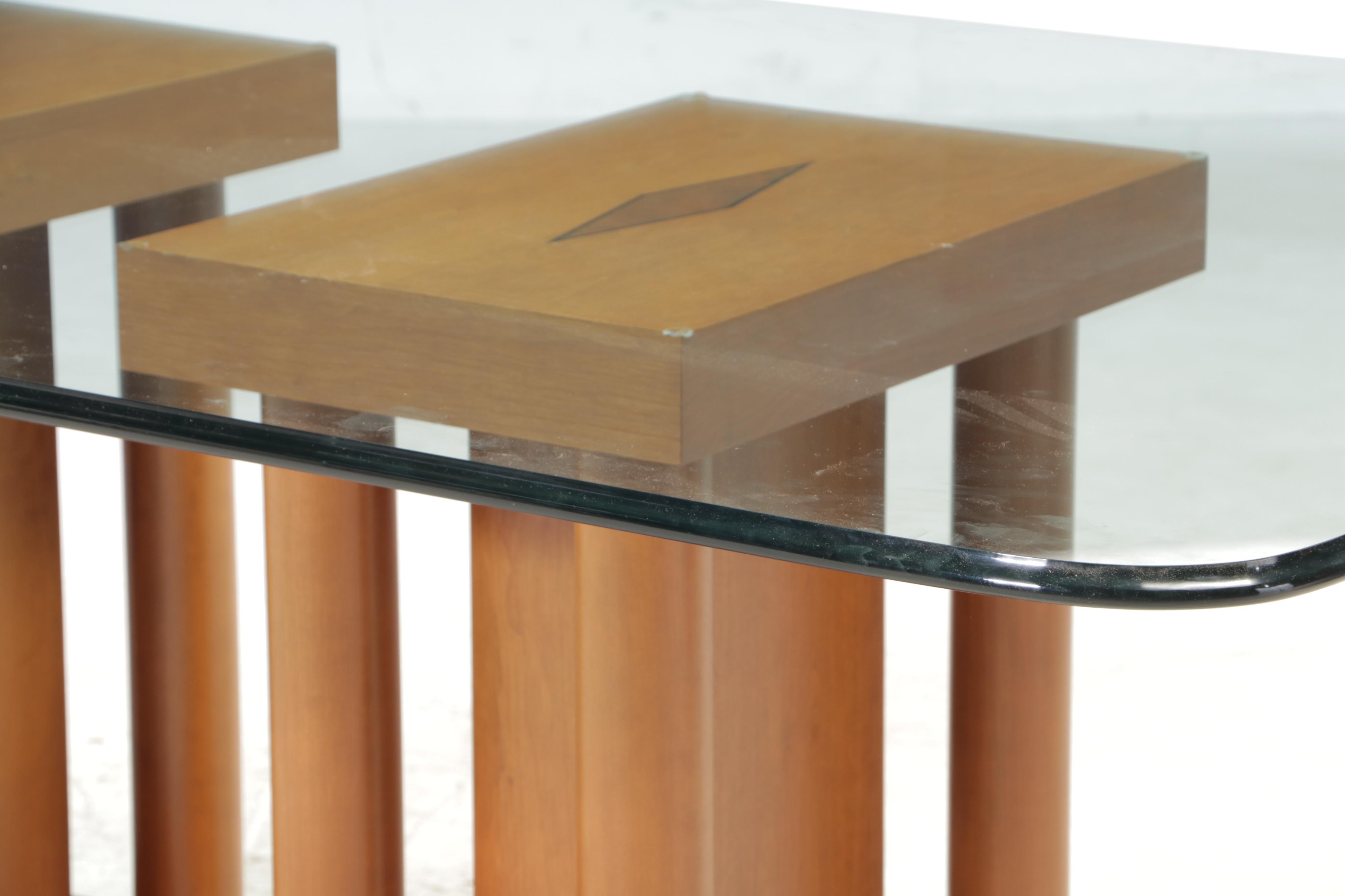 Nine-Piece Biedermeier Style Dining Set, Including Councill