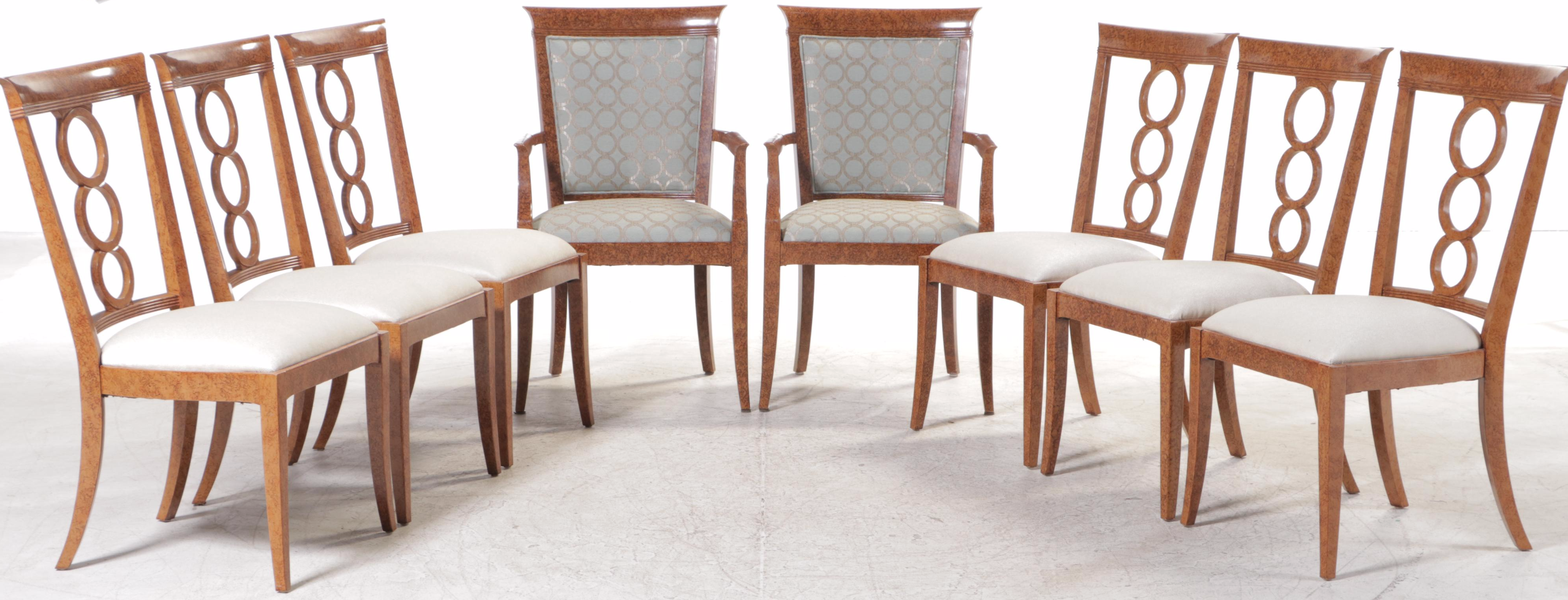 Nine-Piece Biedermeier Style Dining Set, Including Councill