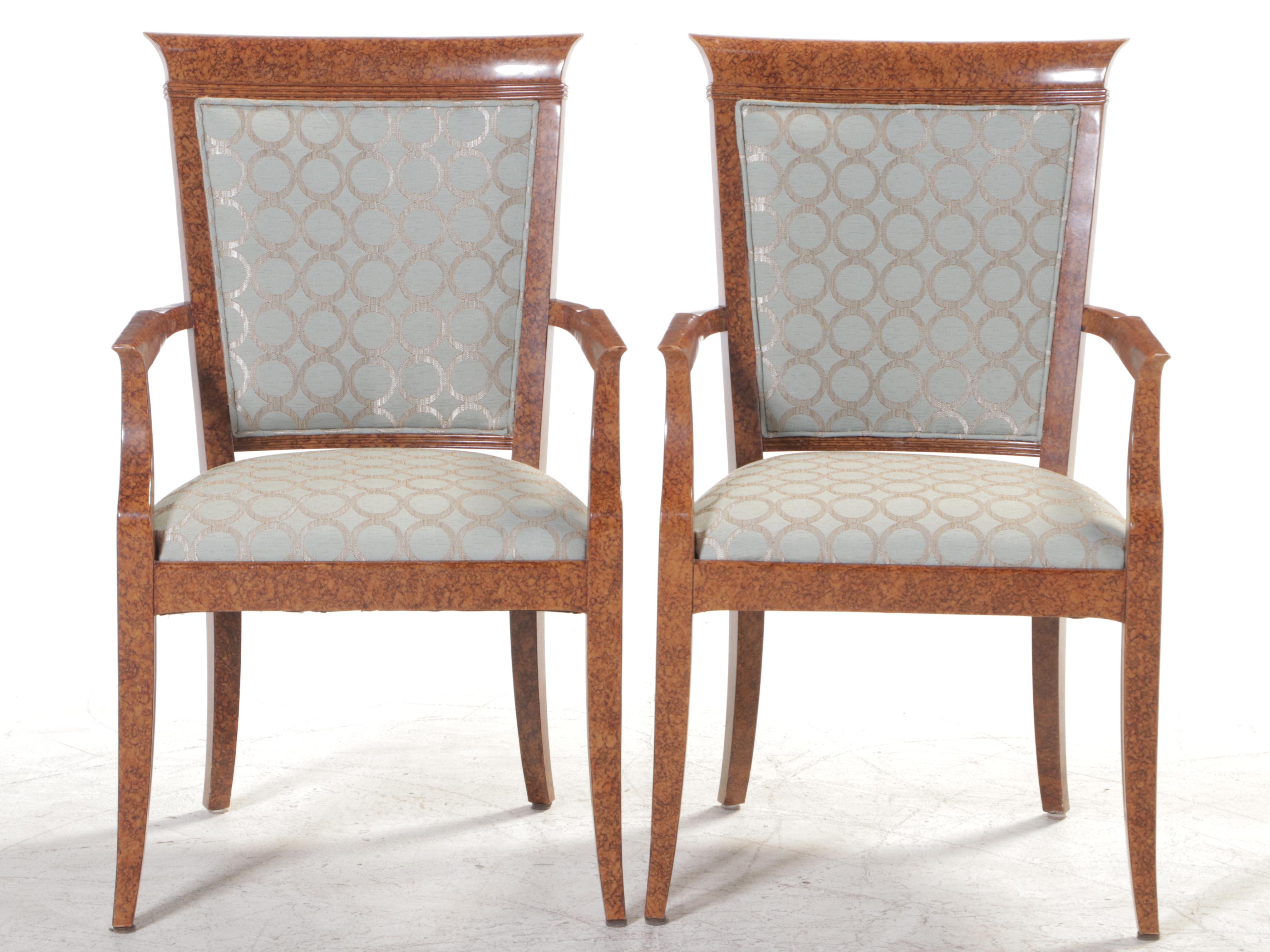 Nine-Piece Biedermeier Style Dining Set, Including Councill