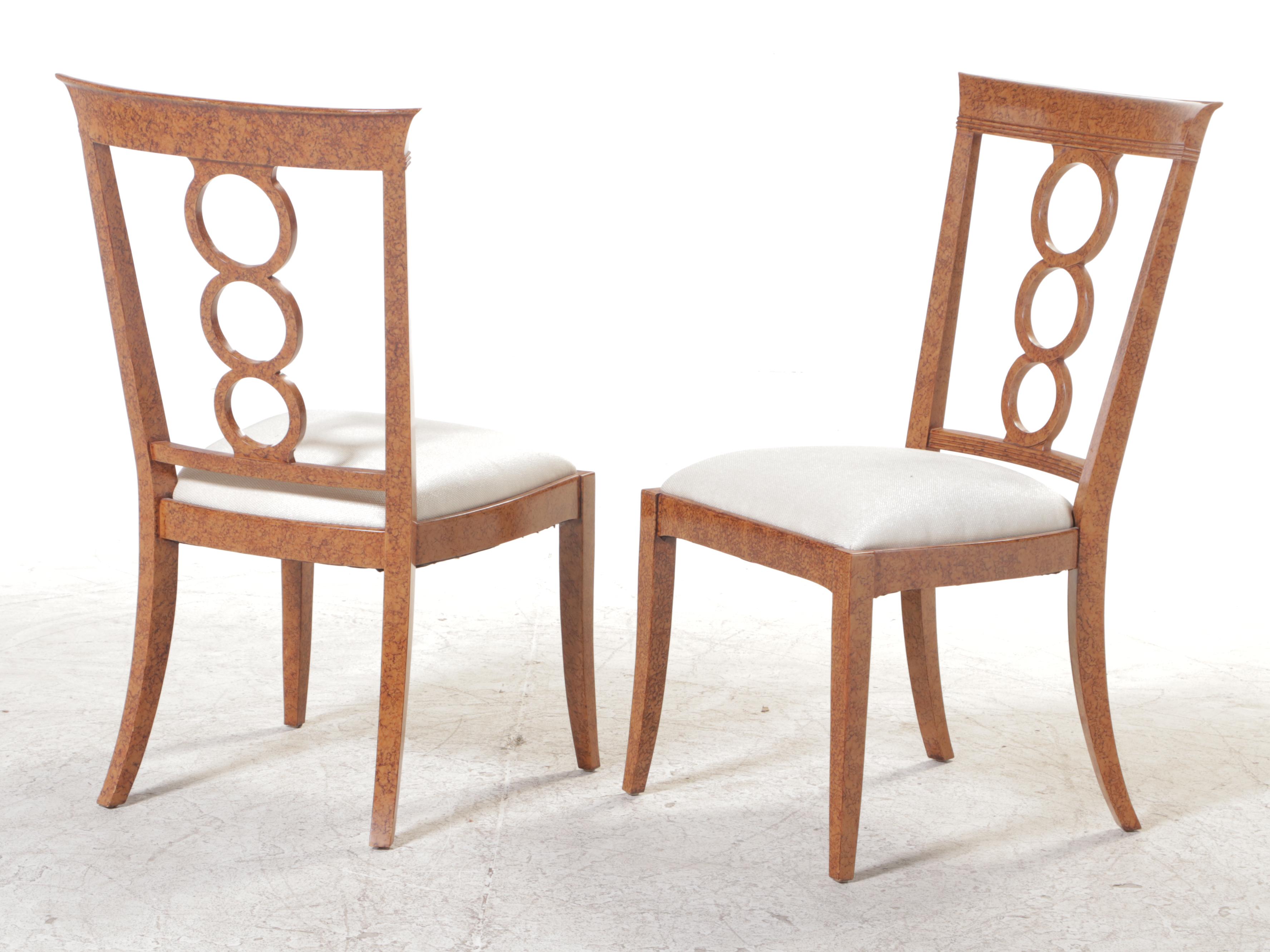 Nine-Piece Biedermeier Style Dining Set, Including Councill