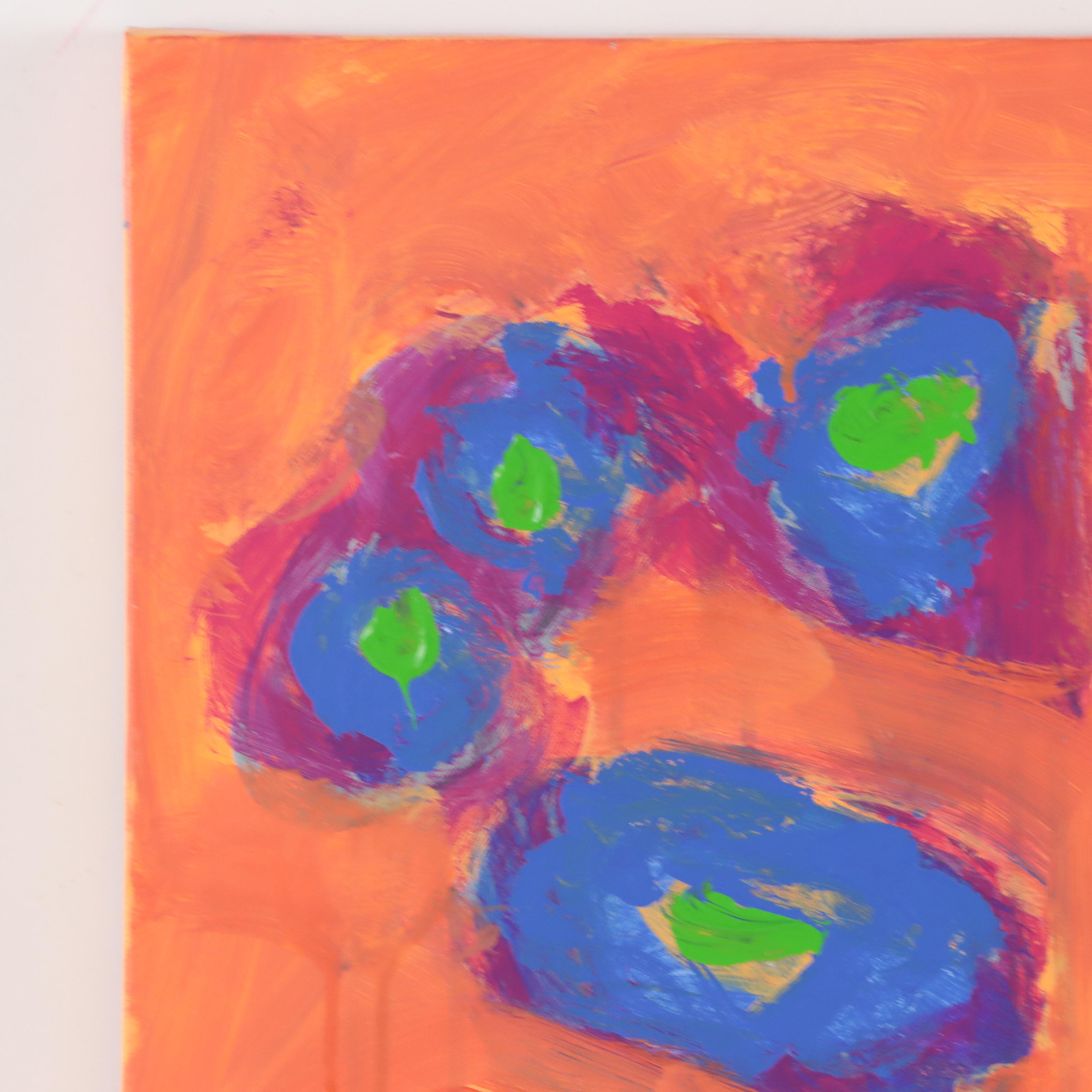 Robbie Kemper Acrylic Painting "8 Green Dot Spiral"