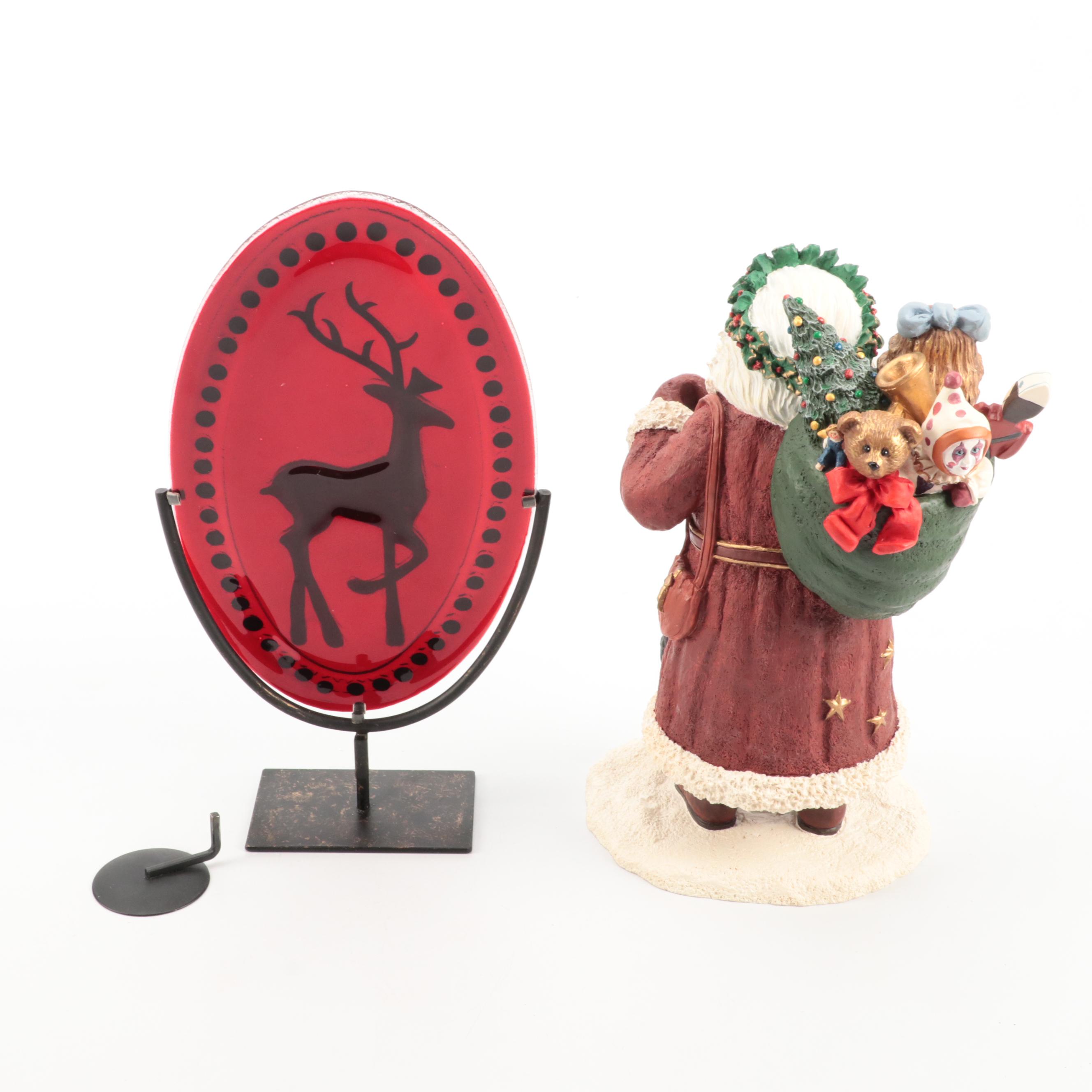 D. Morgan Collection Ceramic Figurines With Blown Glass Ornaments and More